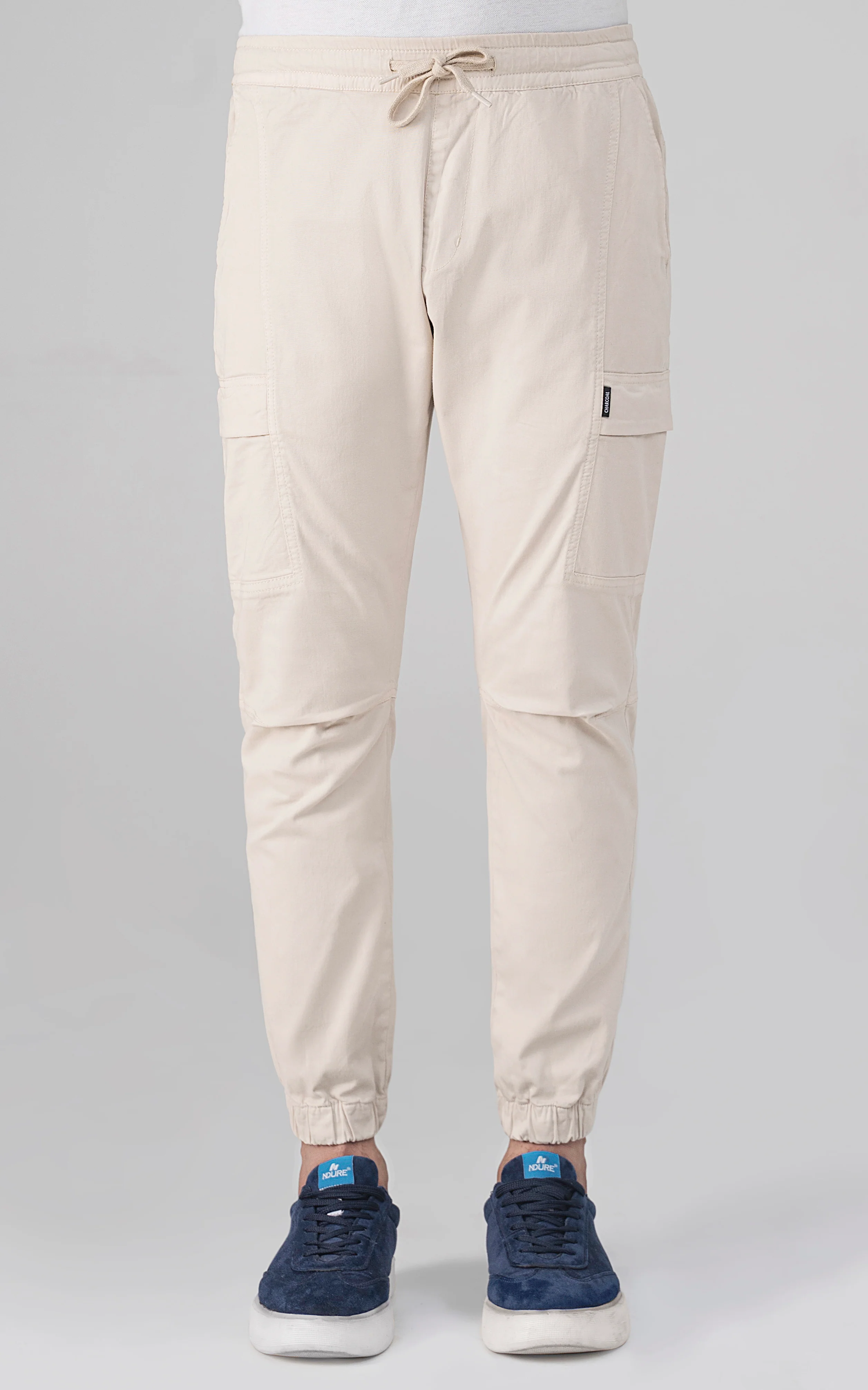 SLIM FIT CARGO TROUSER ECRO WHITE - Image 3