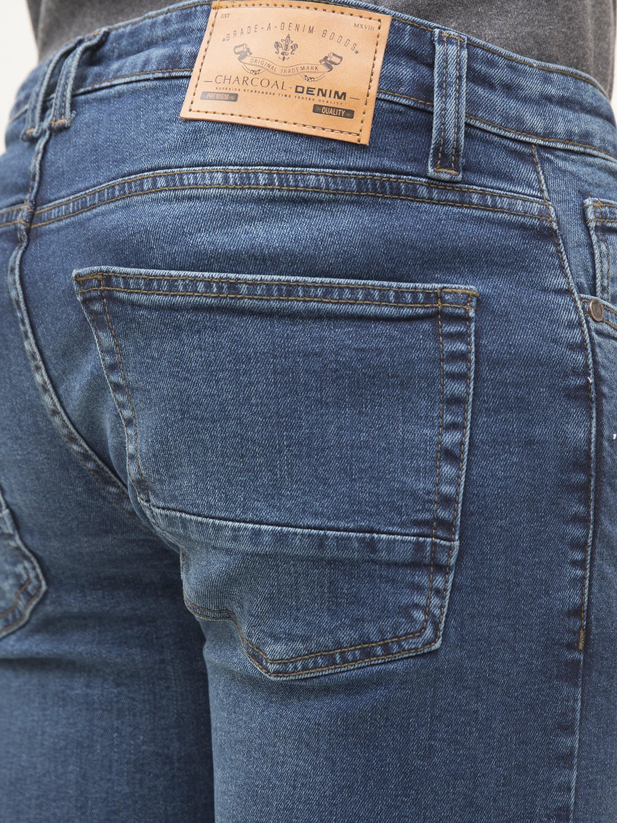 SLIM FIT JEANS MID BLUE - Image 4