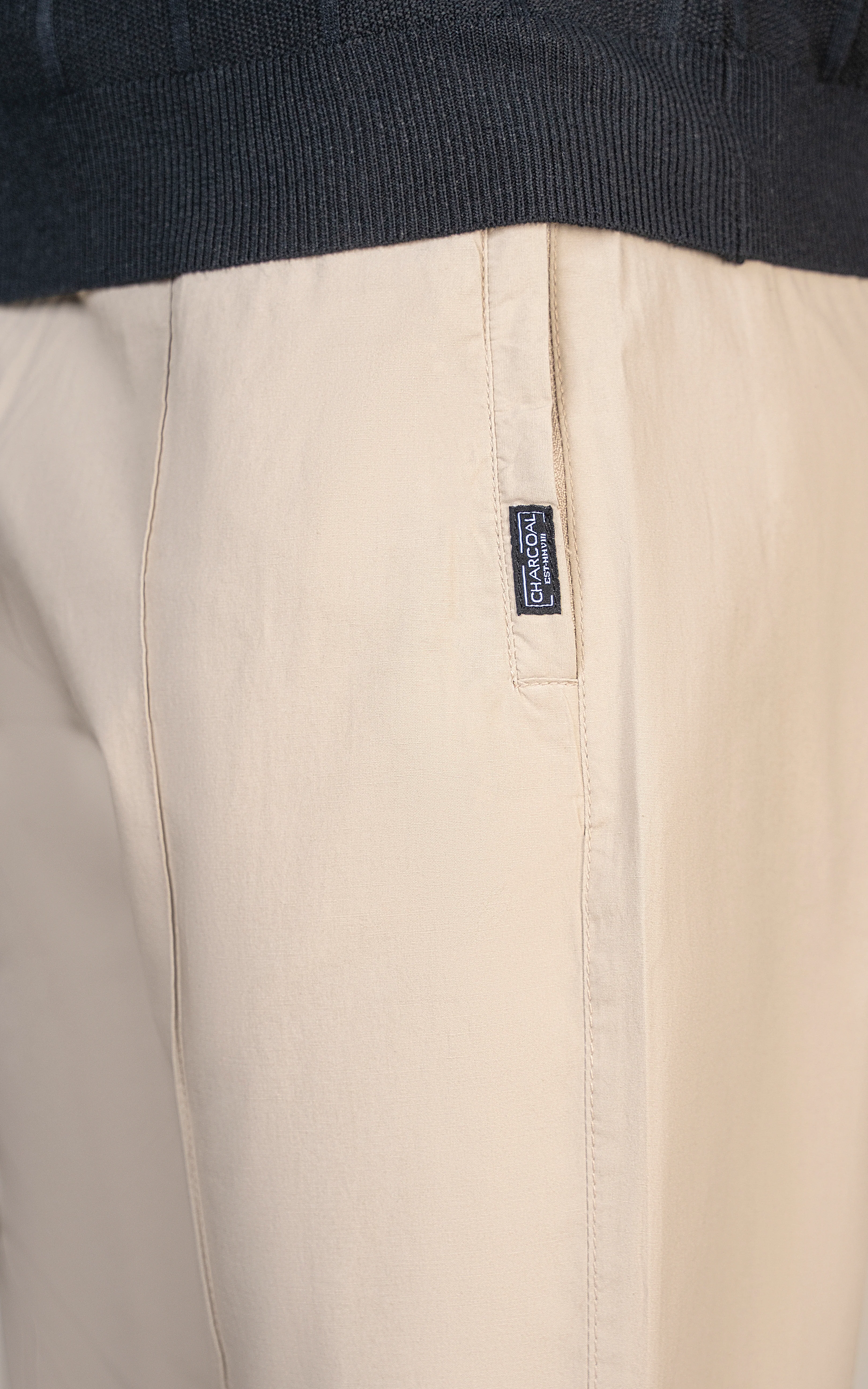 SLIM FIT JOGGER TROUSER KHAKI - Image 3