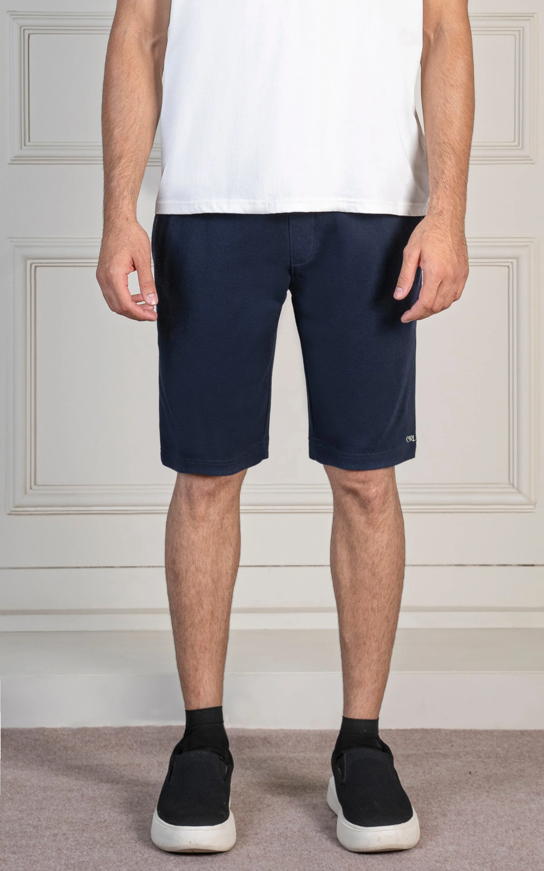 SLIM FIT PIQUE INTERLOCK SHORT NAVY - Image 7