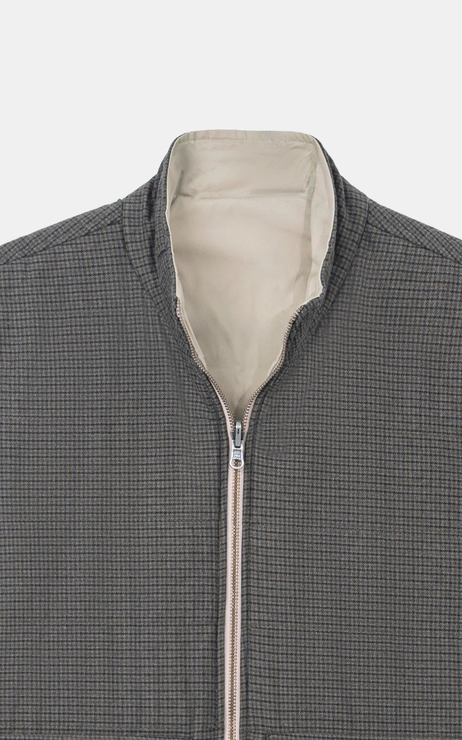 SLIM FIT SLEEVELESS REVERSIBLE QUILTED JACKET OLIVE - Image 5
