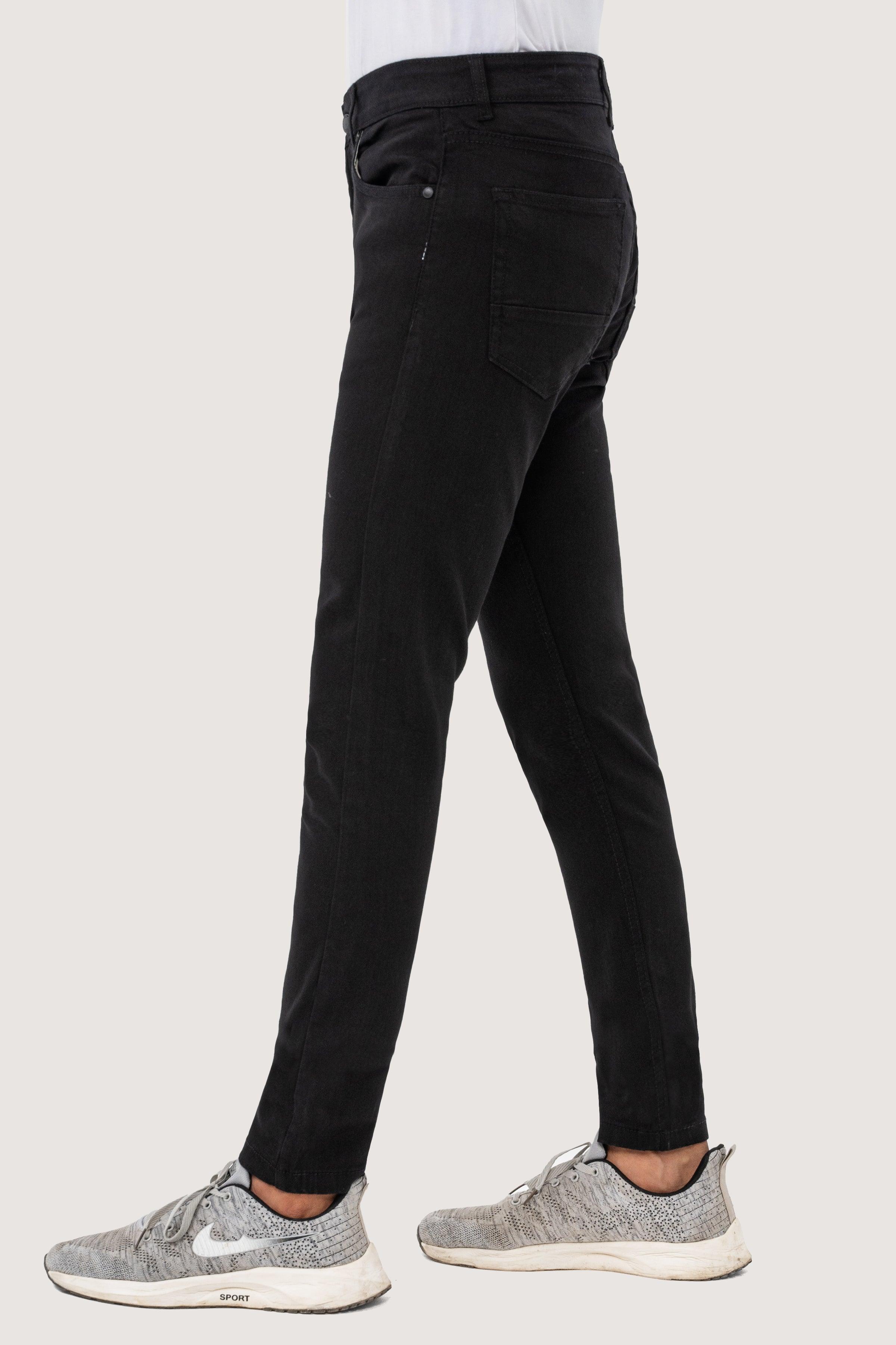 SLIM LEG DENIM JEANS BLACK