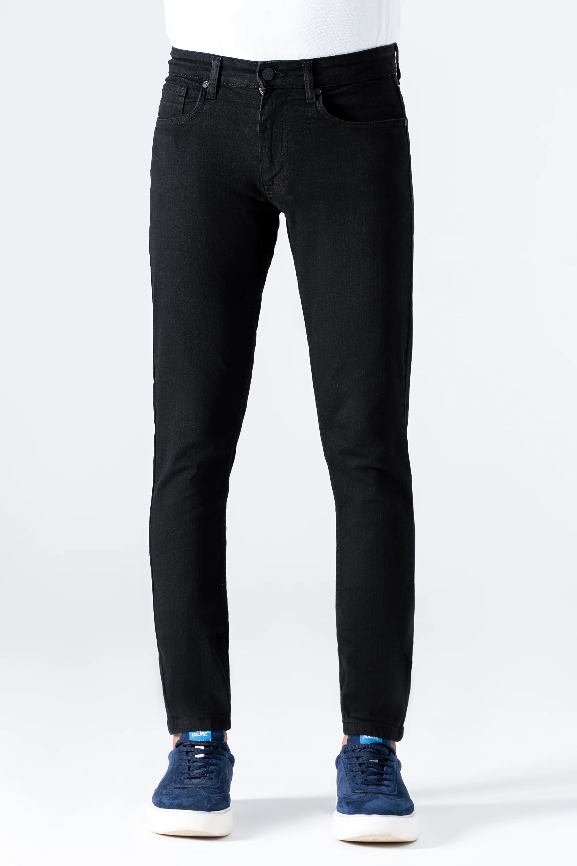 SLIM LEG DENIM JEANS BLACK - Image 2