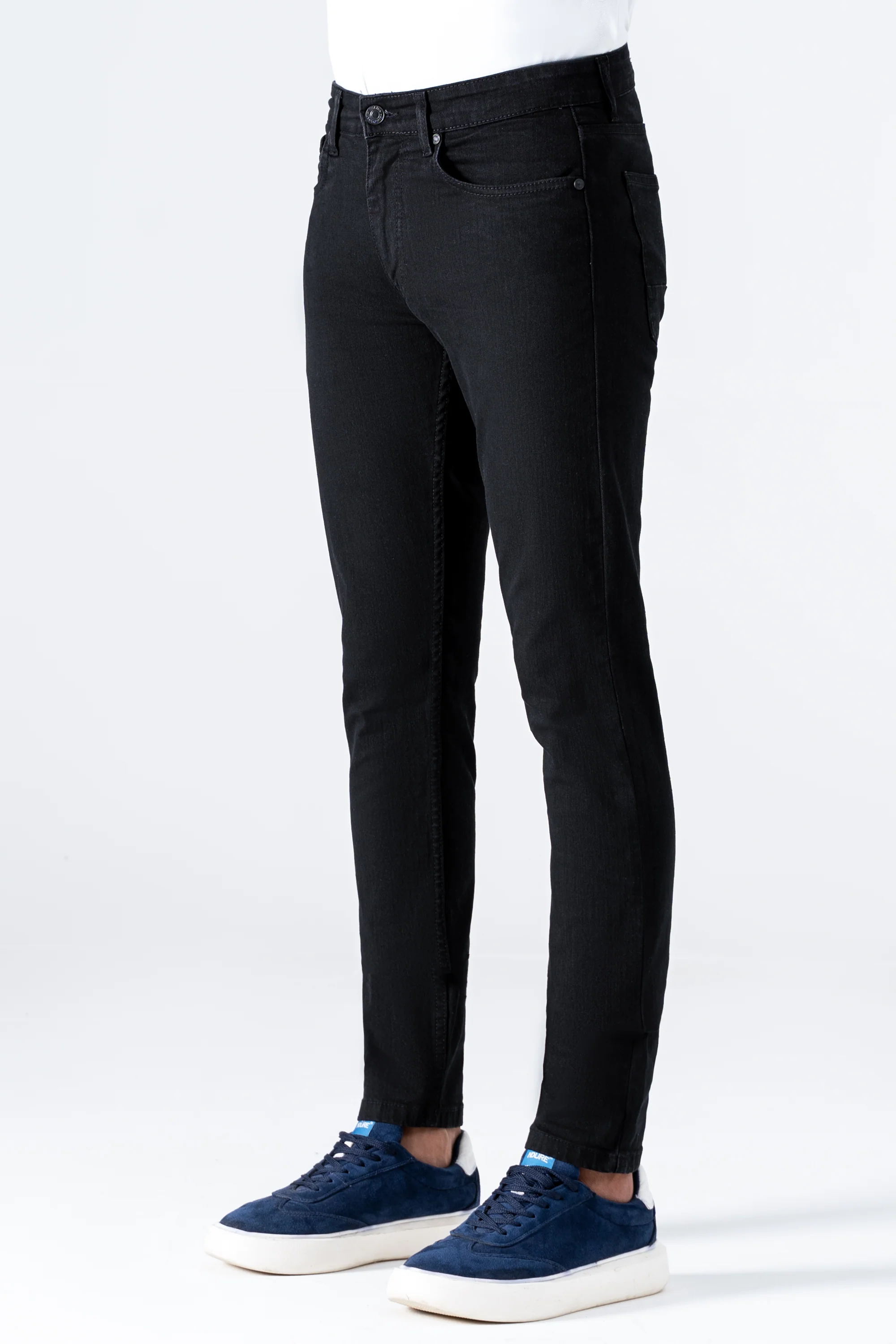 SLIM LEG DENIM JEANS BLACK - Image 3