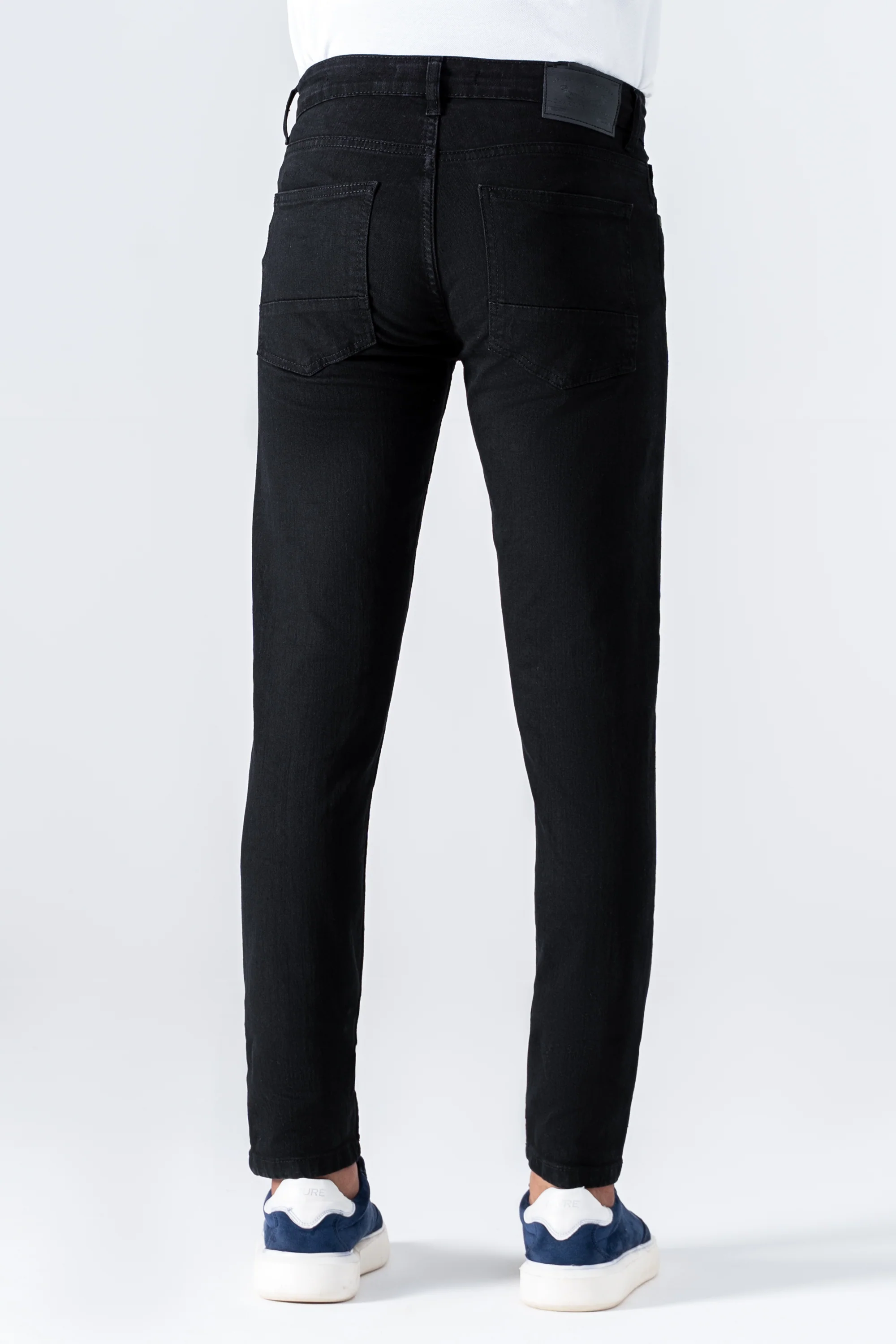 SLIM LEG DENIM JEANS BLACK - Image 4