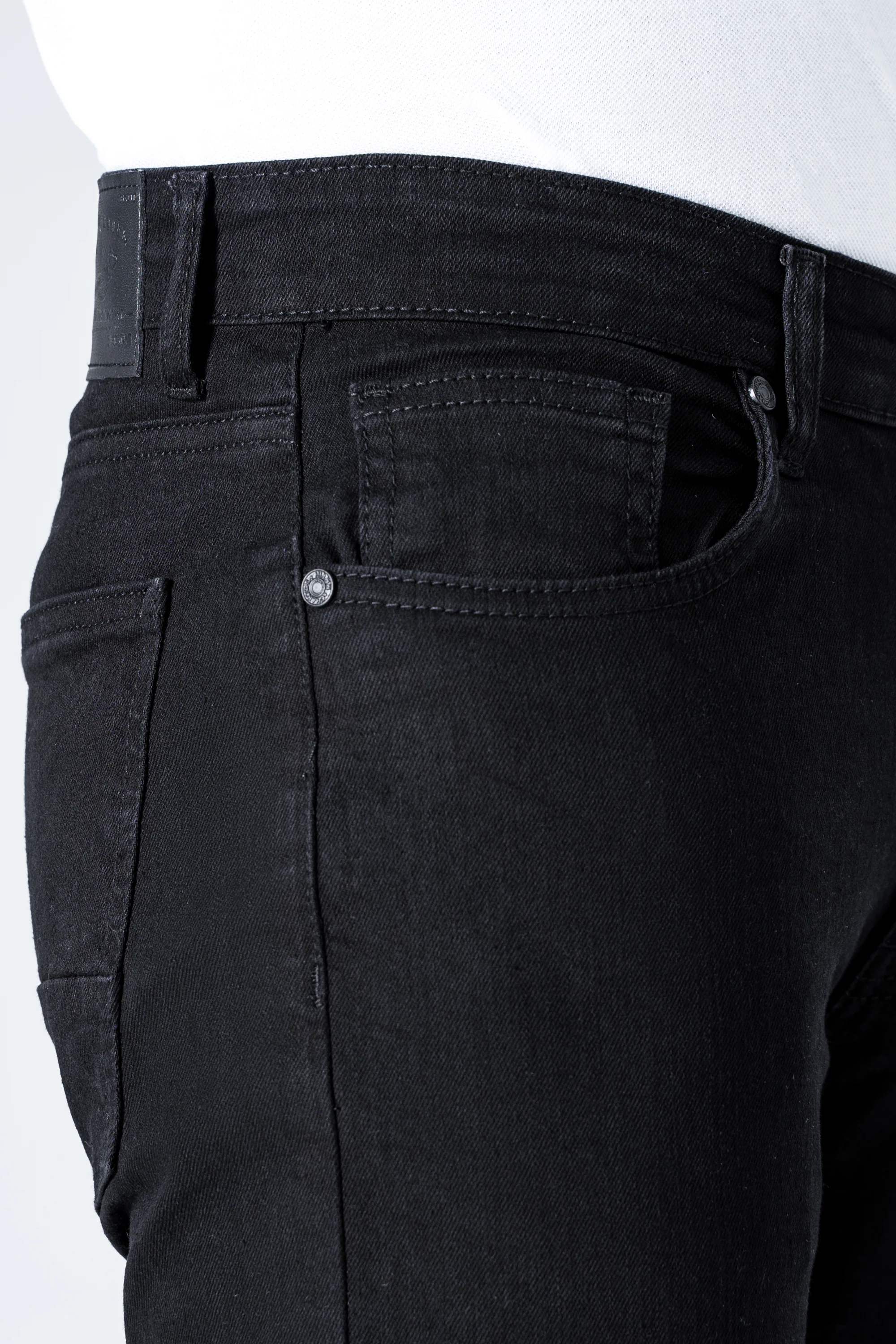 SLIM LEG DENIM JEANS BLACK - Image 5