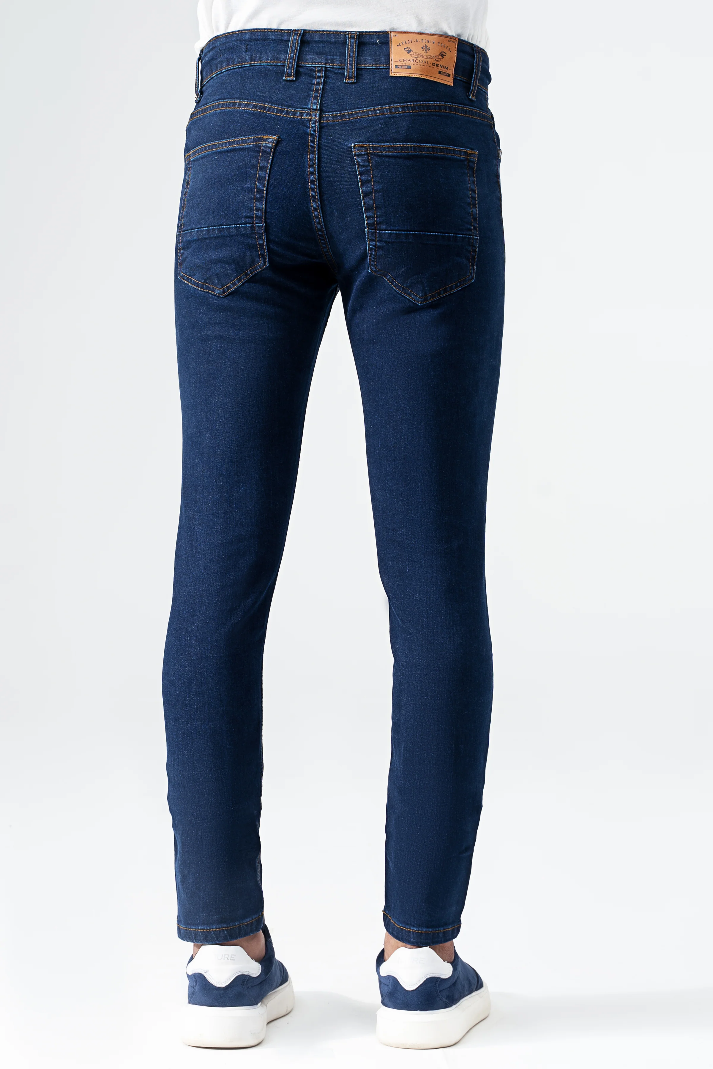 SLIM LEG DENIM  JEANS DARK BLUE - Image 3