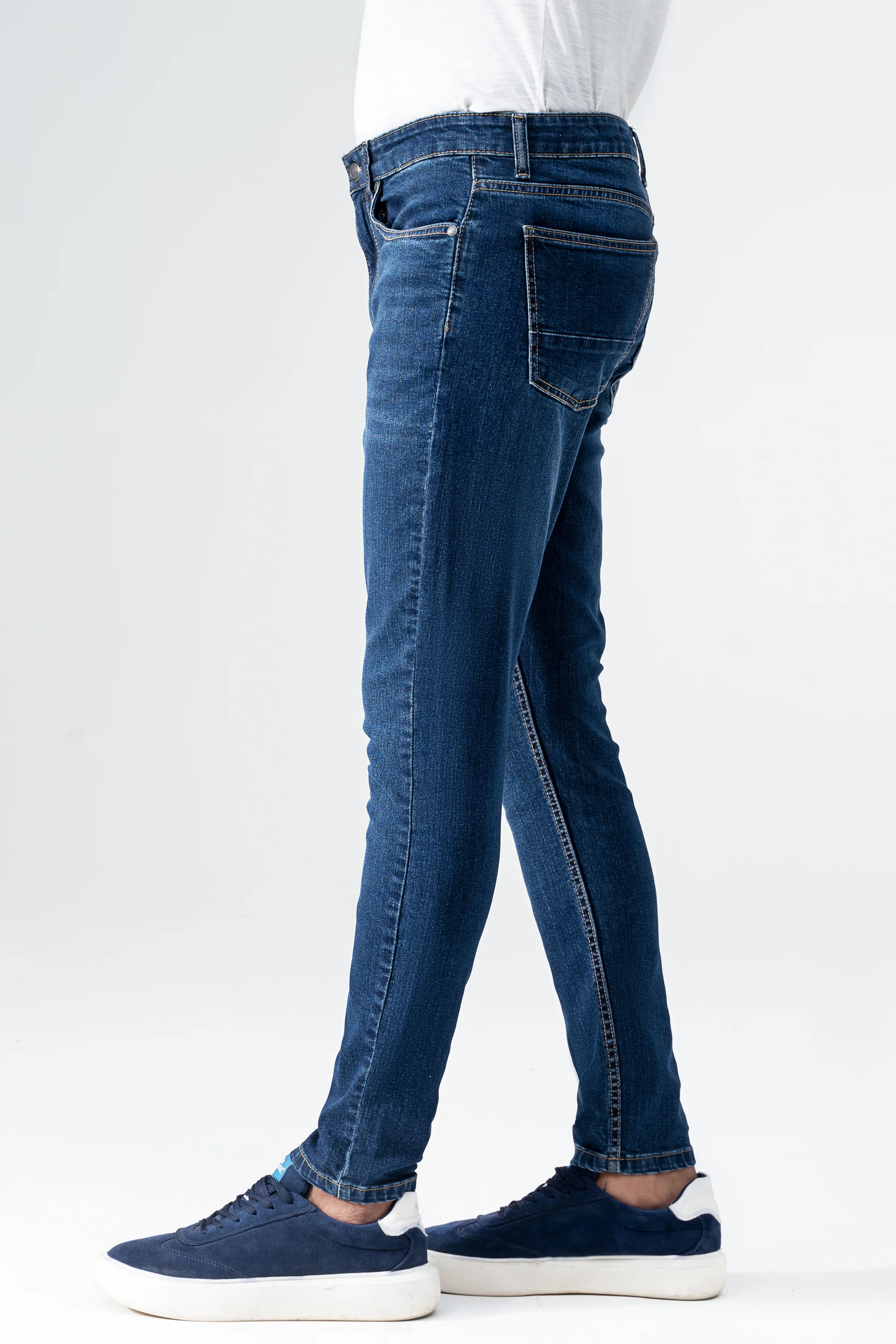 SKINNY LEG DENIM JEANS DARK BLUE