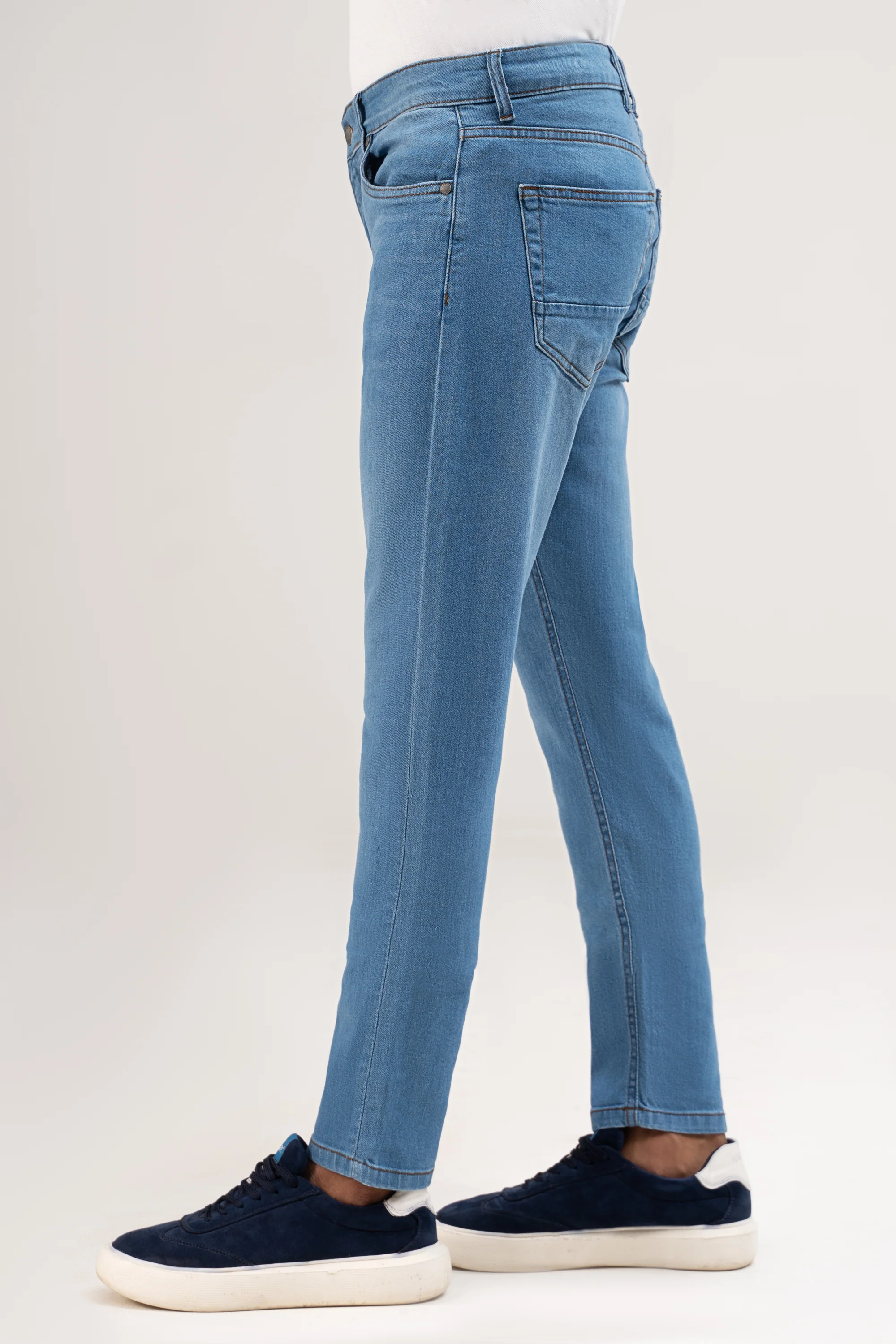 SLIM LEG DENIM JEANS LIGHT BLUE
