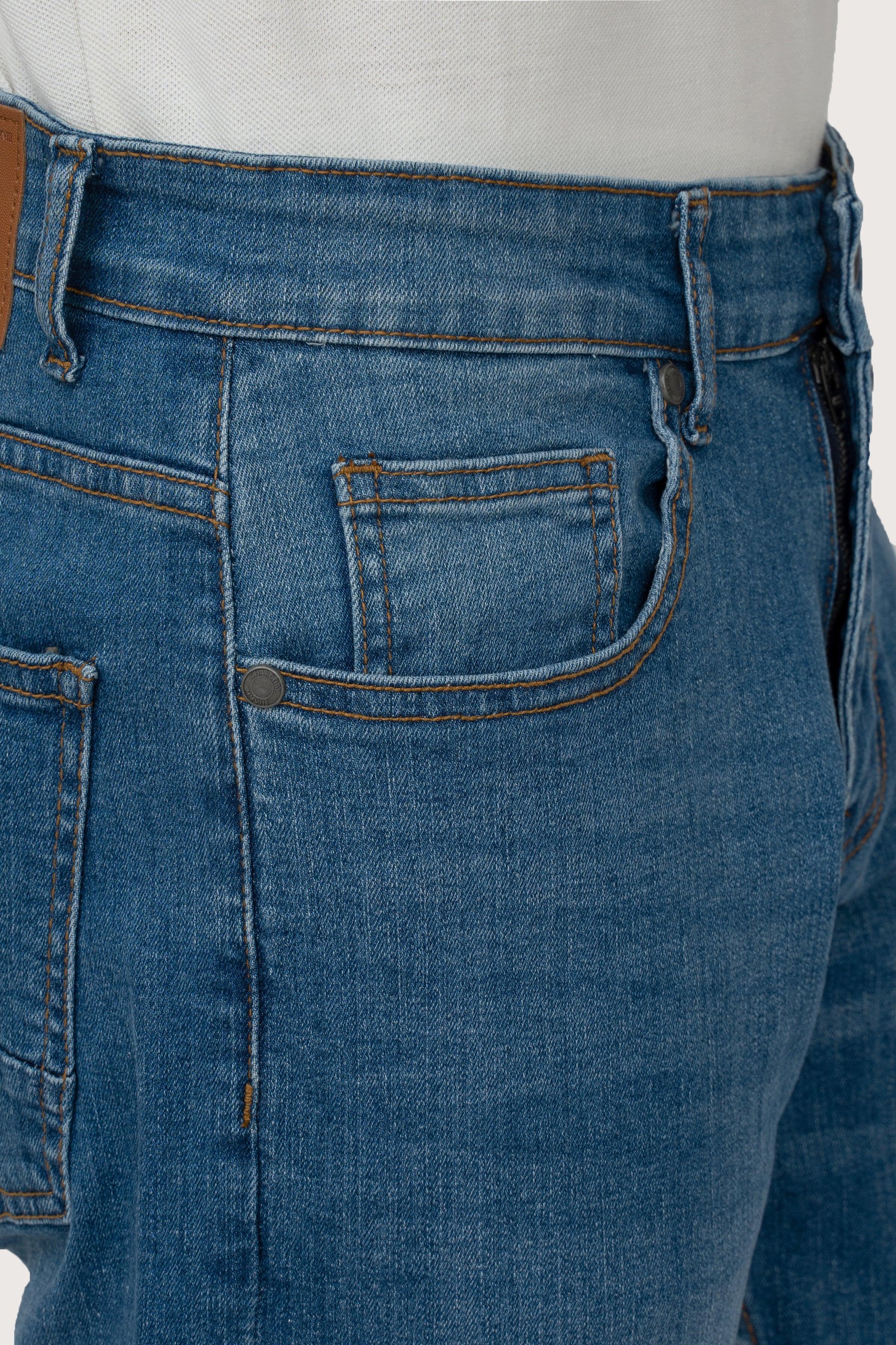 SLIM LEG DENIM JEANS LIGHT BLUE - Image 4