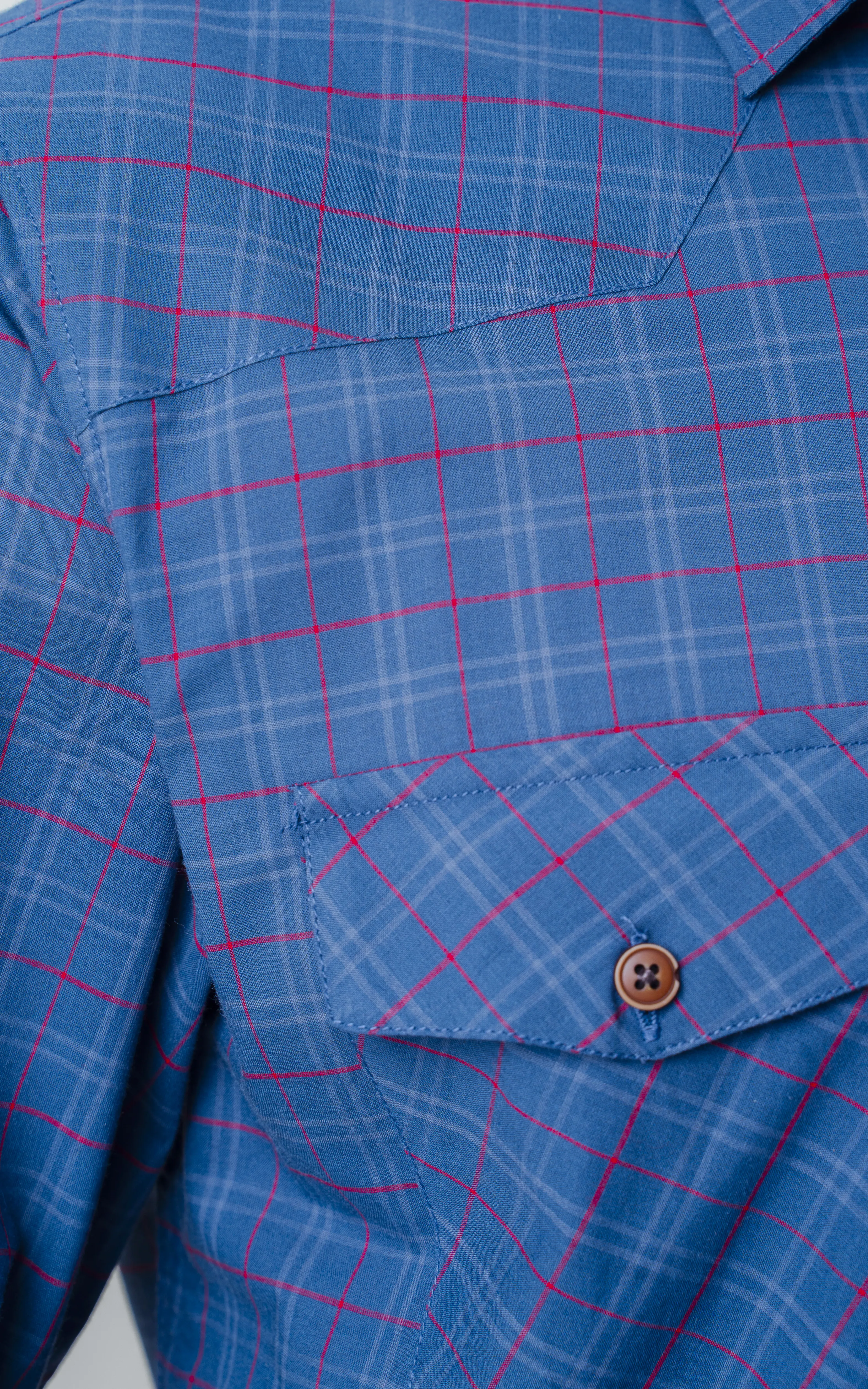 SMART FIT CASUAL SHIRT NAVY CHECK - Image 3