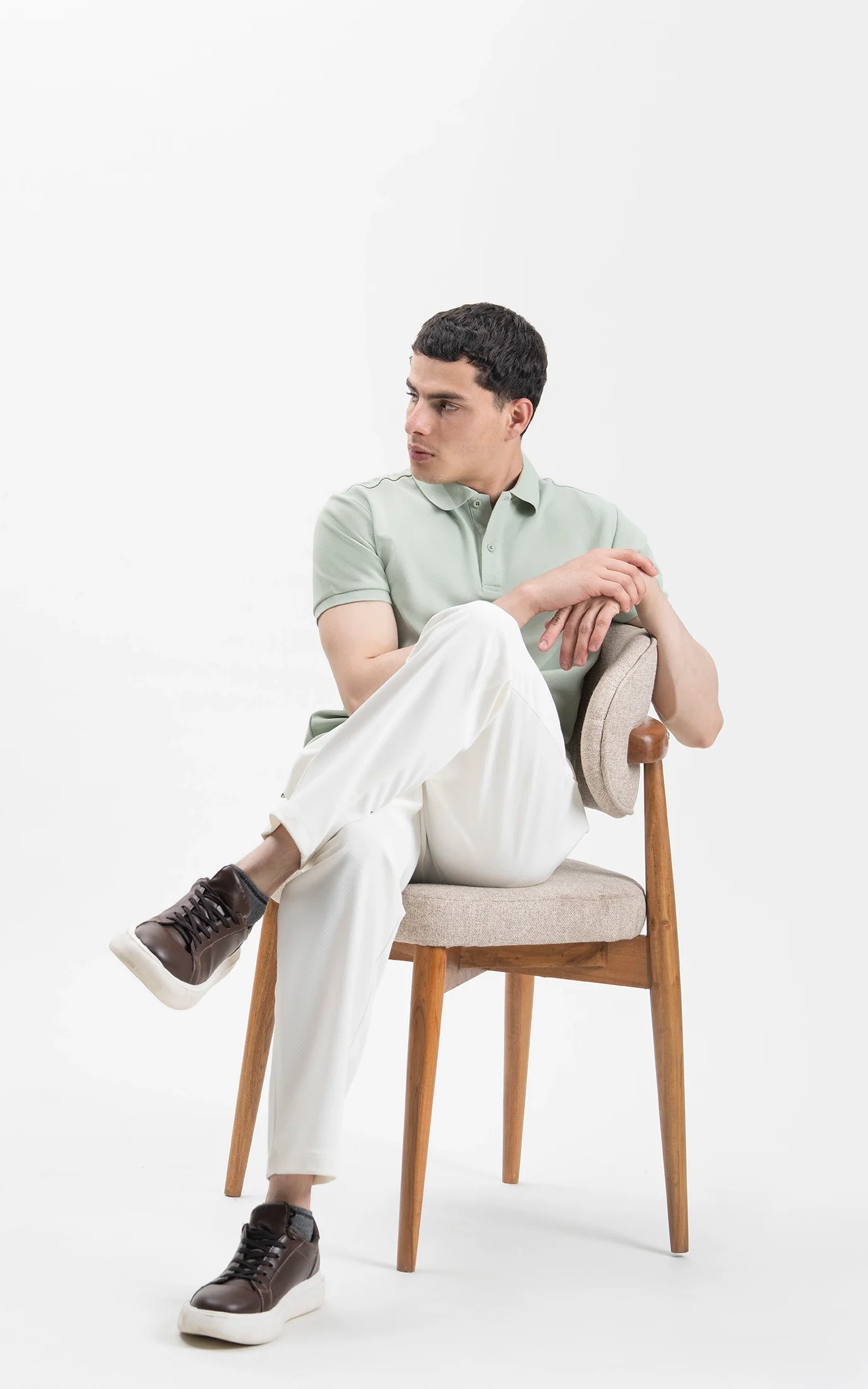 SMART FIT CLASSIC POLO SHIRT AQUA GREEN - Image 3