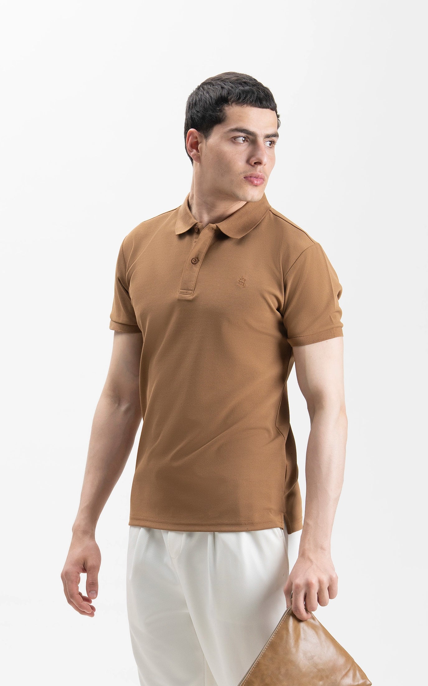 SMART FIT CLASSIC POLO SHIRT DARK KHAKI - Image 5