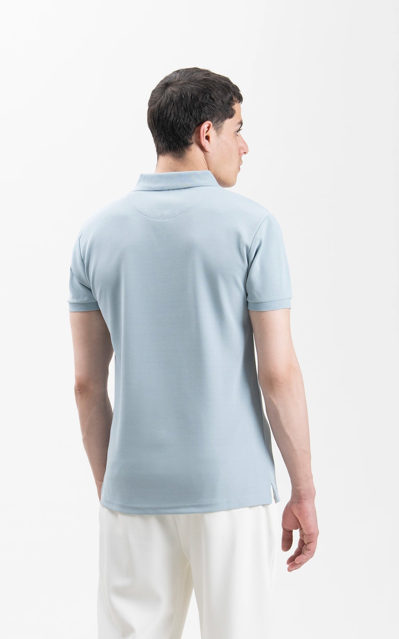SMART FIT CLASSIC POLO SHIRT ICE BLUE - Image 7