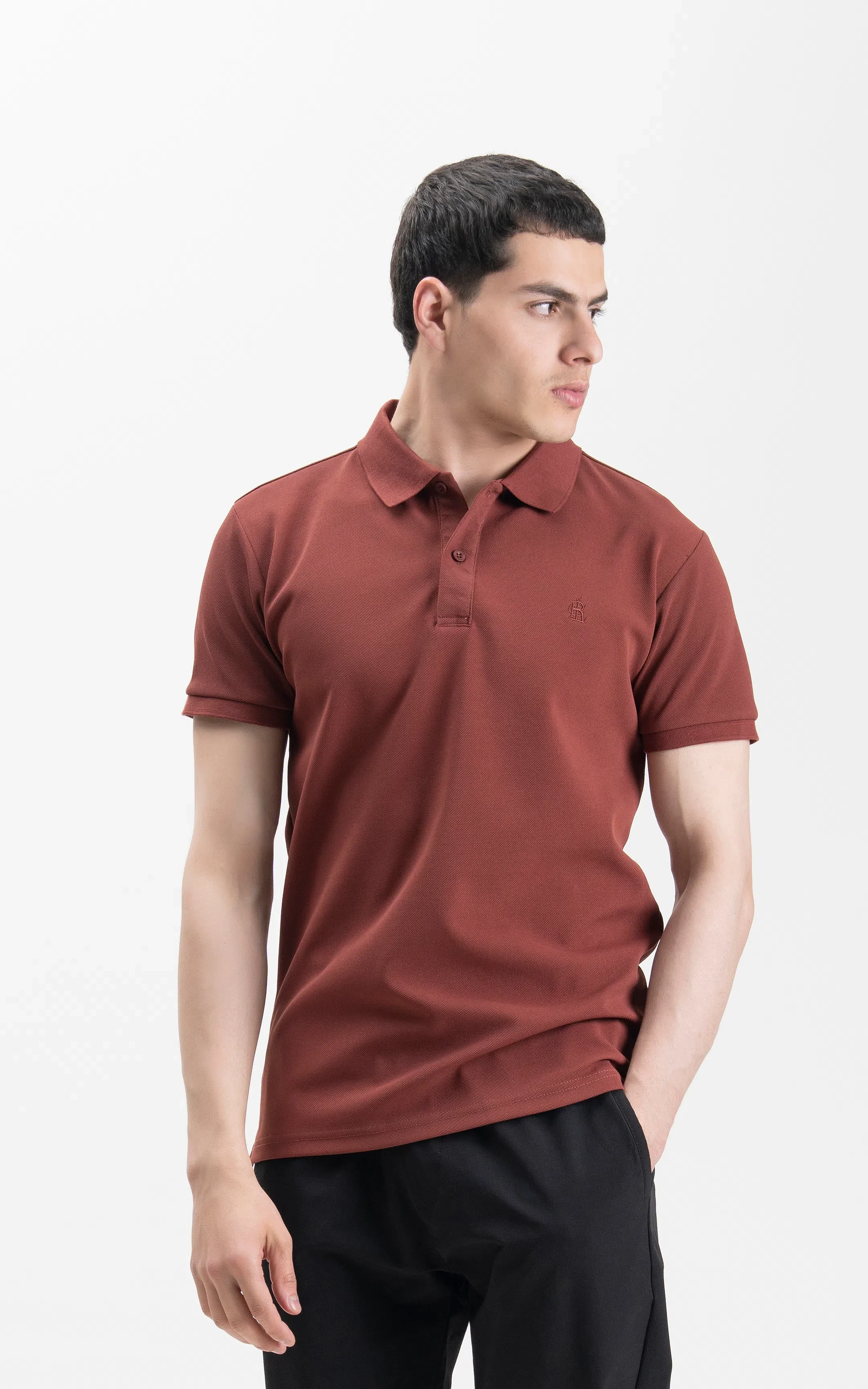 SMART FIT CLASSIC POLO SHIRT MAROON - Image 3