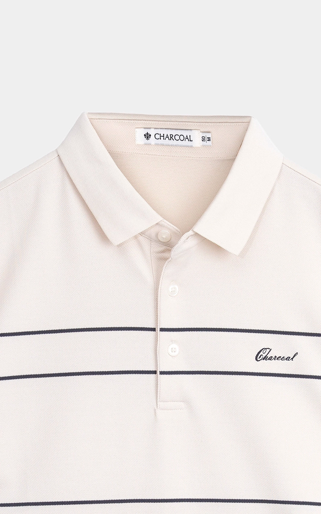 SMART FIT CLASSIC PREMIUM STRIPED POLO SHIRT BEIGE - Image 4