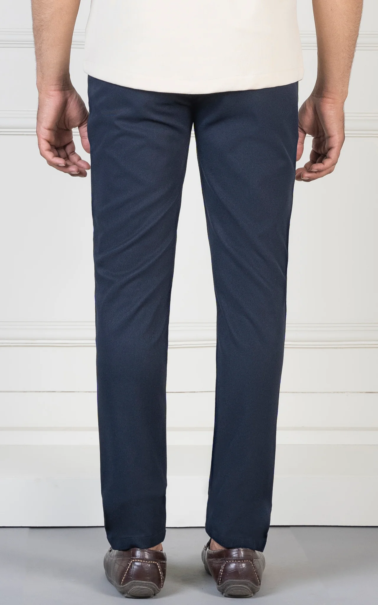 SMART FIT DOBBY PANT NAVY - Image 4