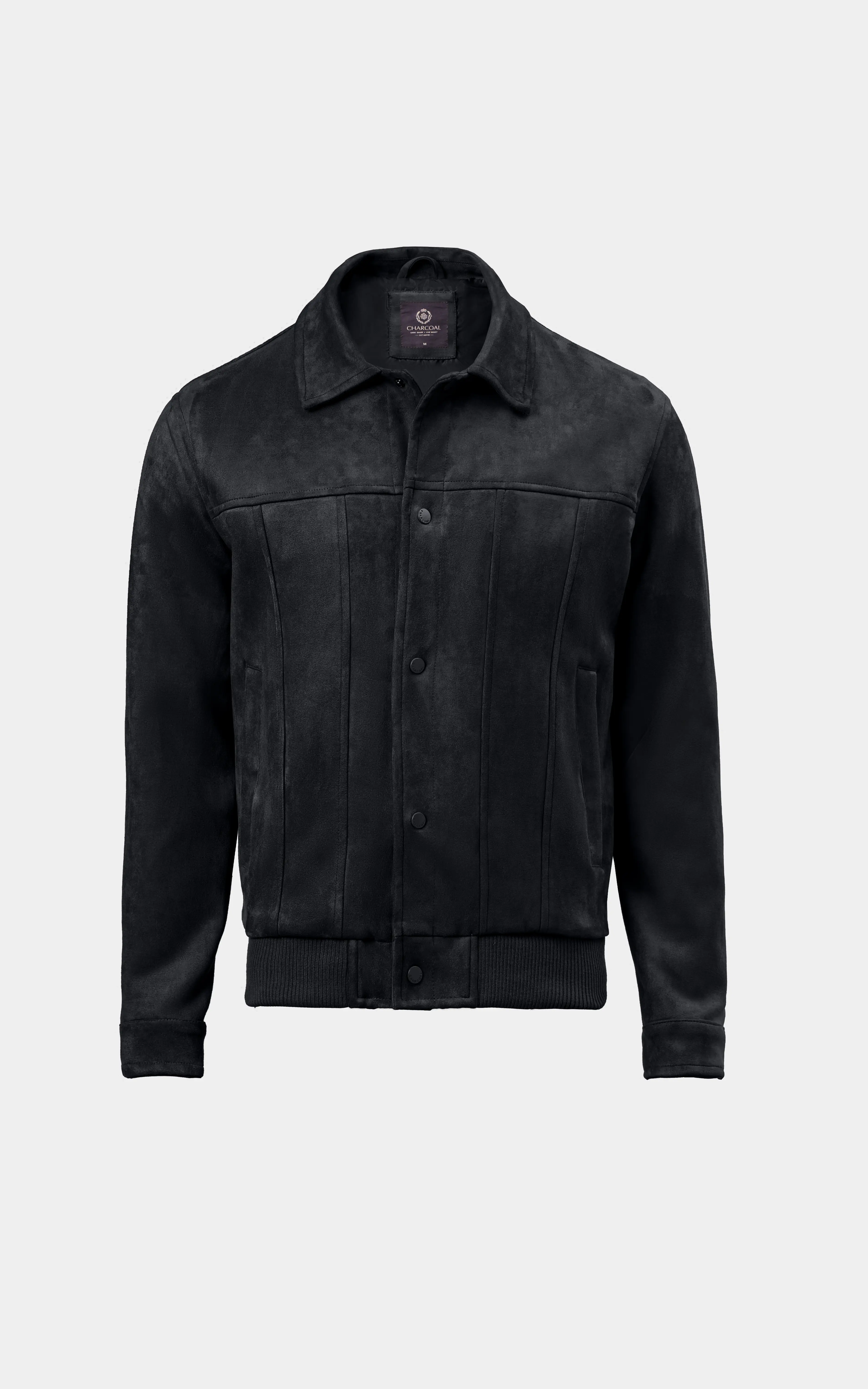 SMART FIT FULLSLEEVE SUEDE JACKET BLACK