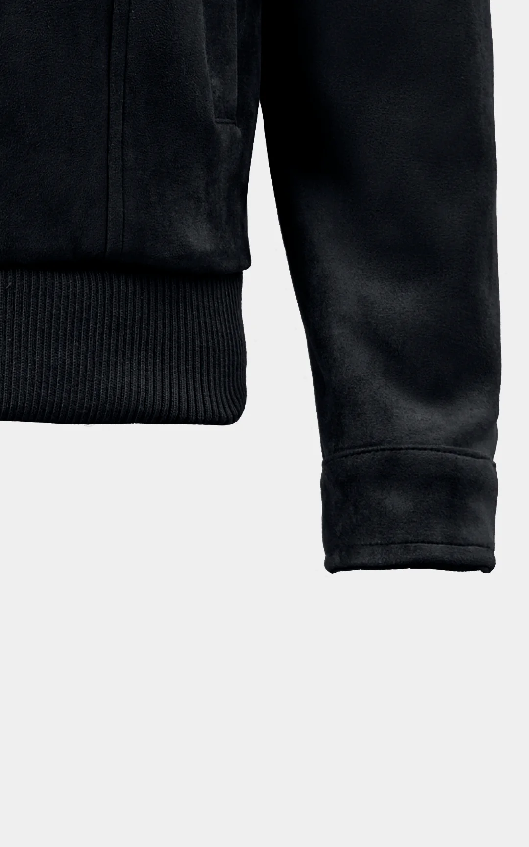 SMART FIT FULLSLEEVE SUEDE JACKET BLACK - Image 3
