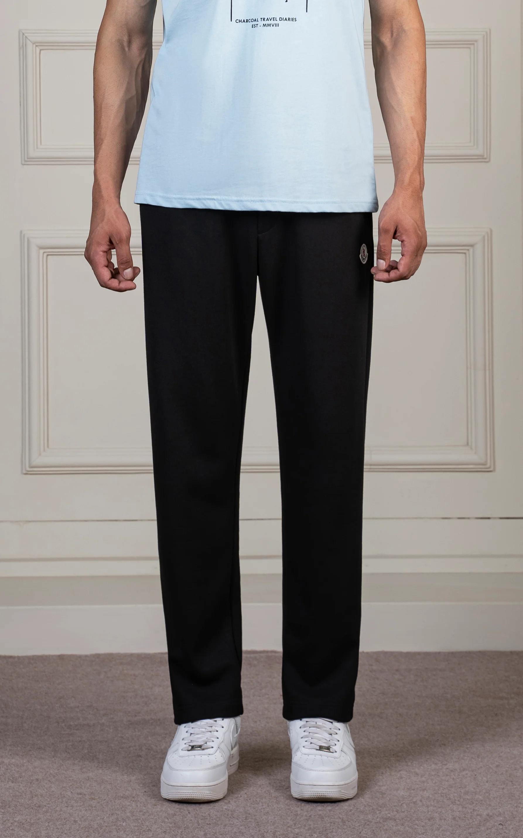 SMART FIT INTERLOCK JOGGER TROUSER BLACK - Image 2