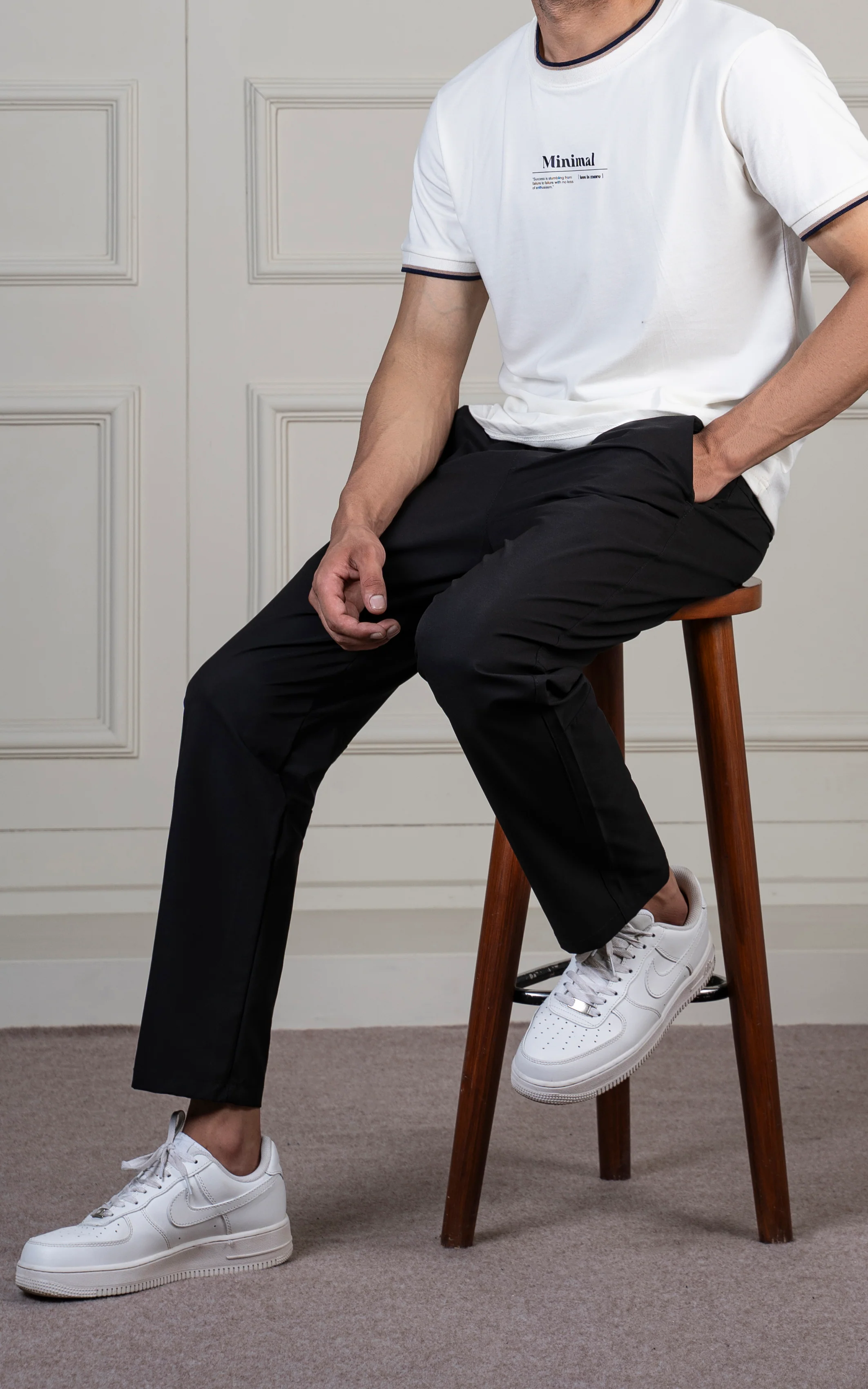 SMART FIT JOGGER TROUSER BLACK - Image 5