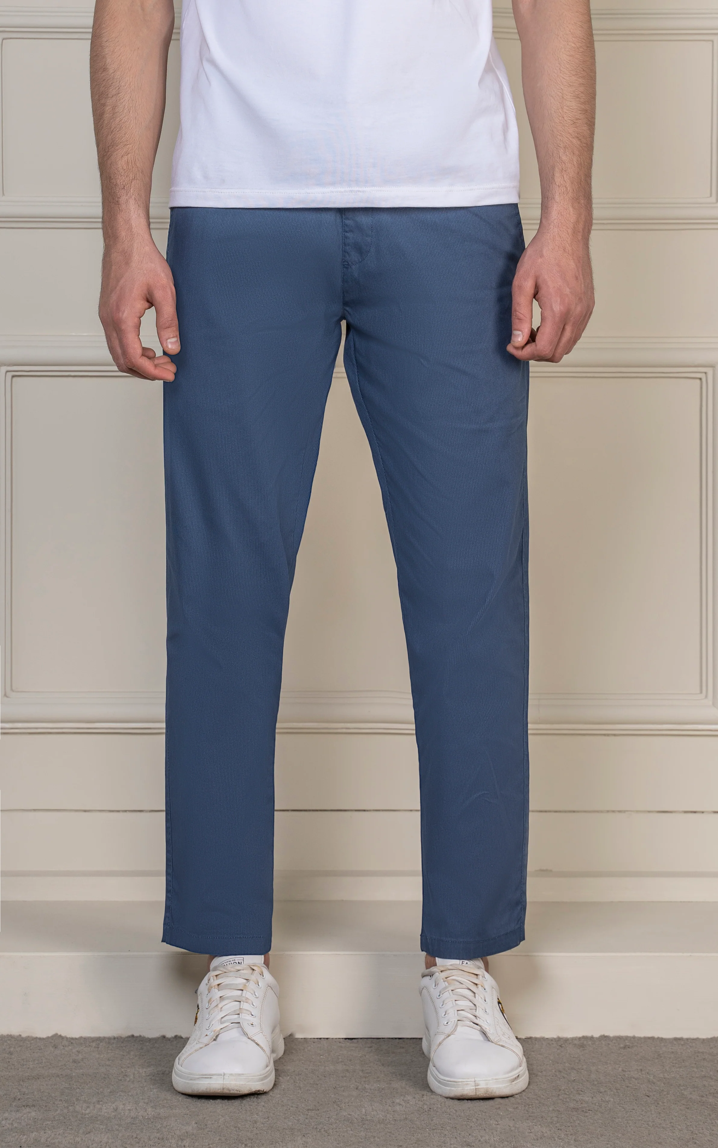 SMART FIT TEXTURED JOGGER TROUSER  BLUE - Image 2