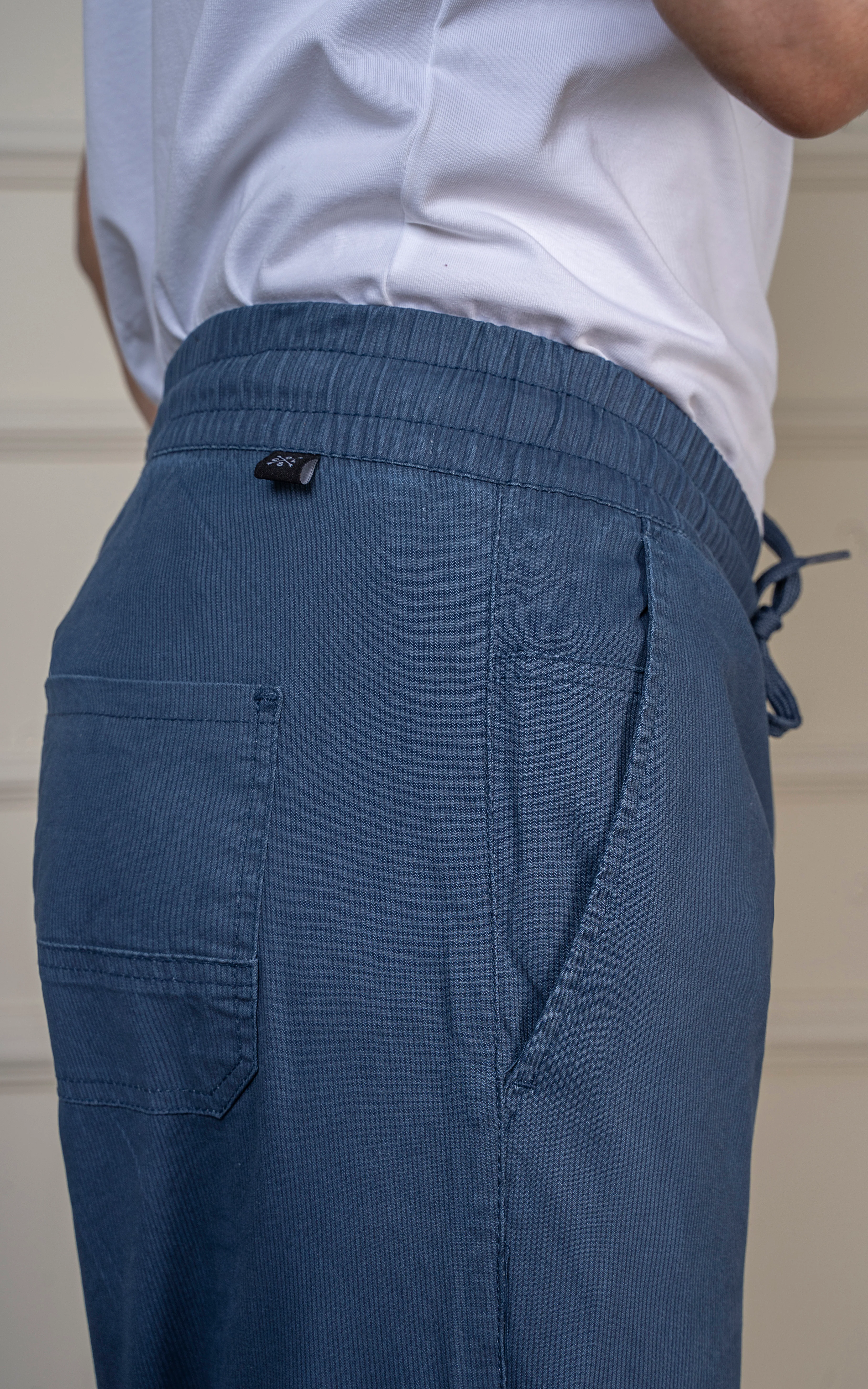 SMART FIT TEXTURED JOGGER TROUSER  BLUE - Image 5