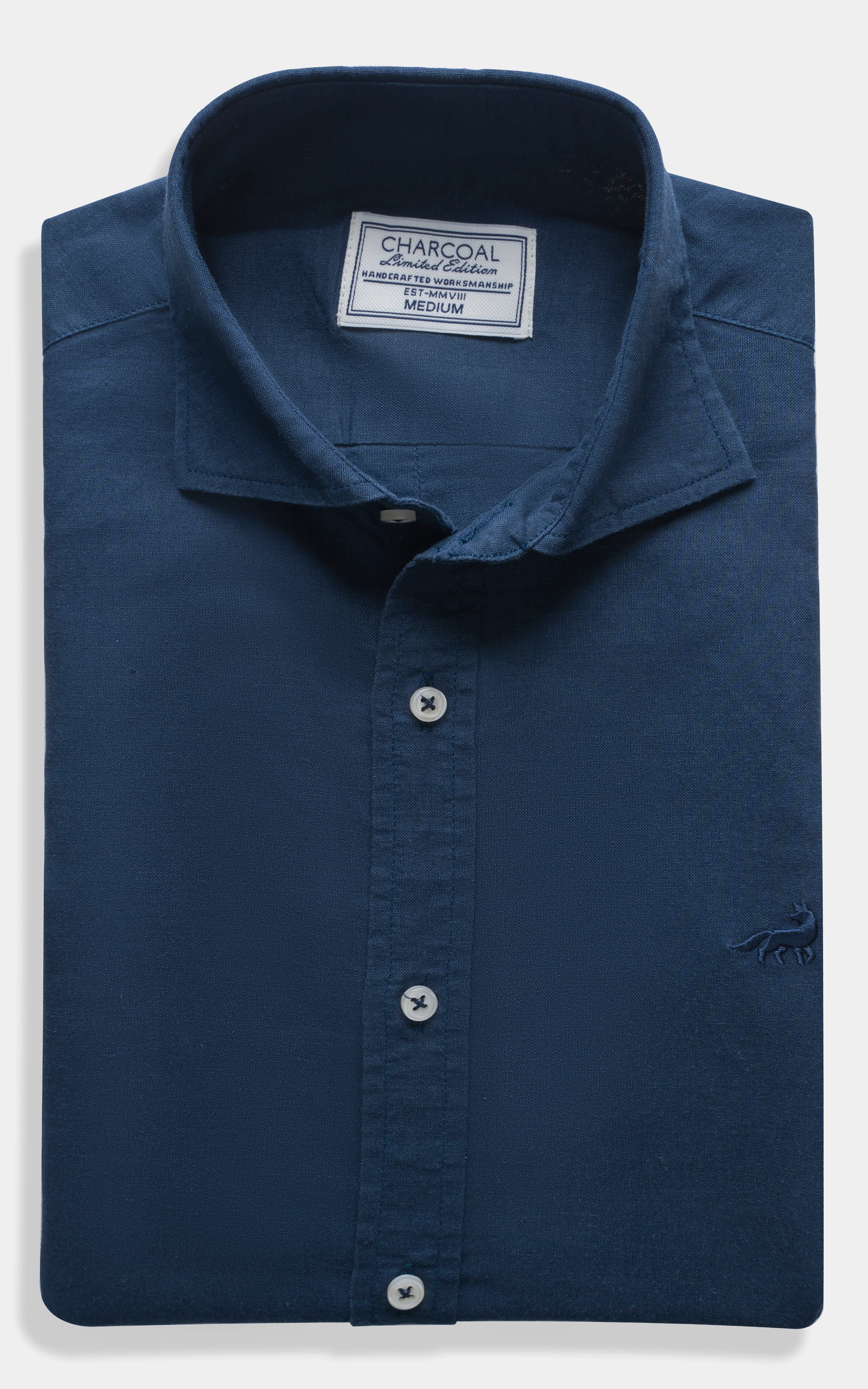 SMART FIT LINEN LIMITED EDITION SHIRT NAVY