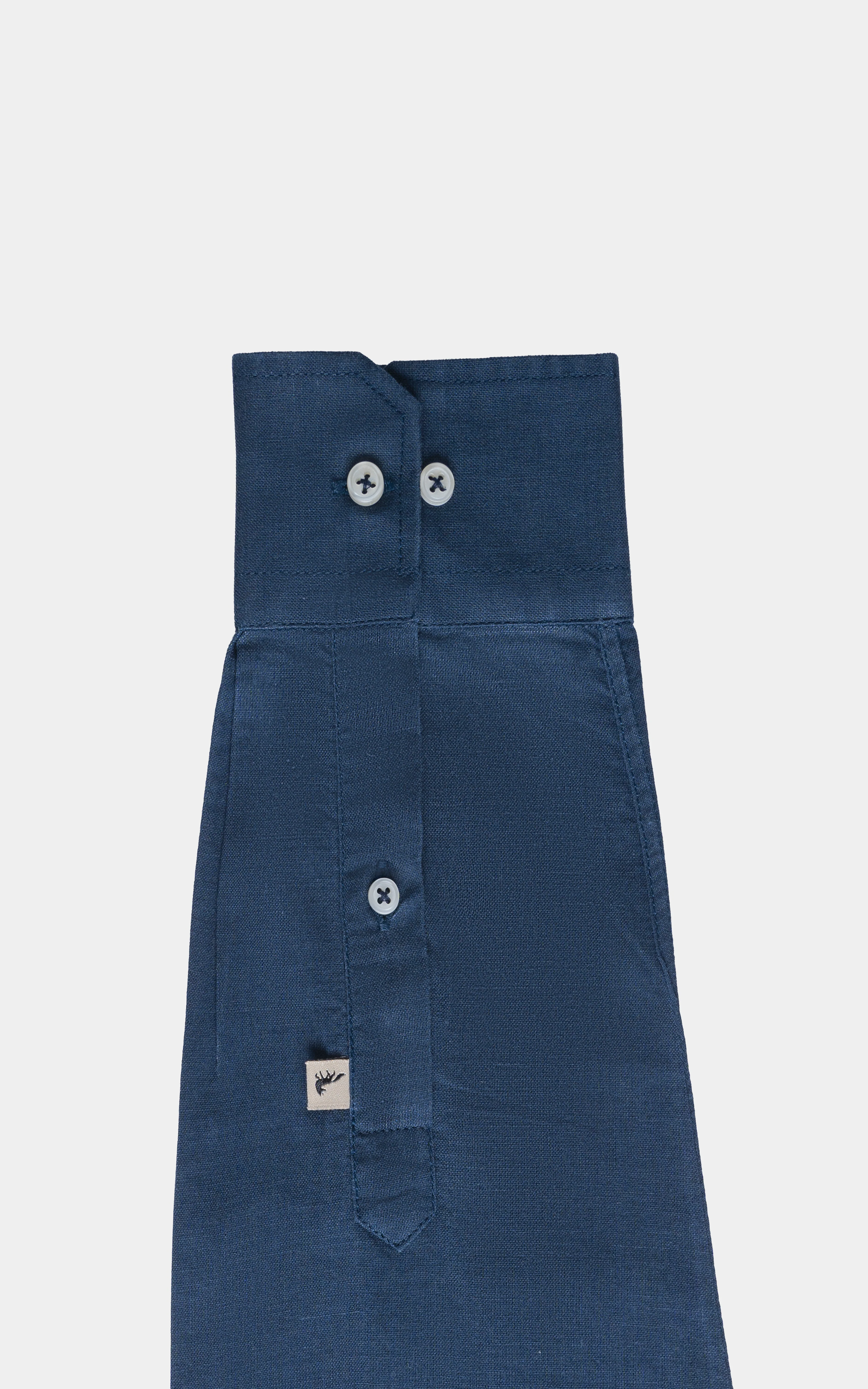 SMART FIT LINEN LIMITED EDITION SHIRT NAVY - Image 3