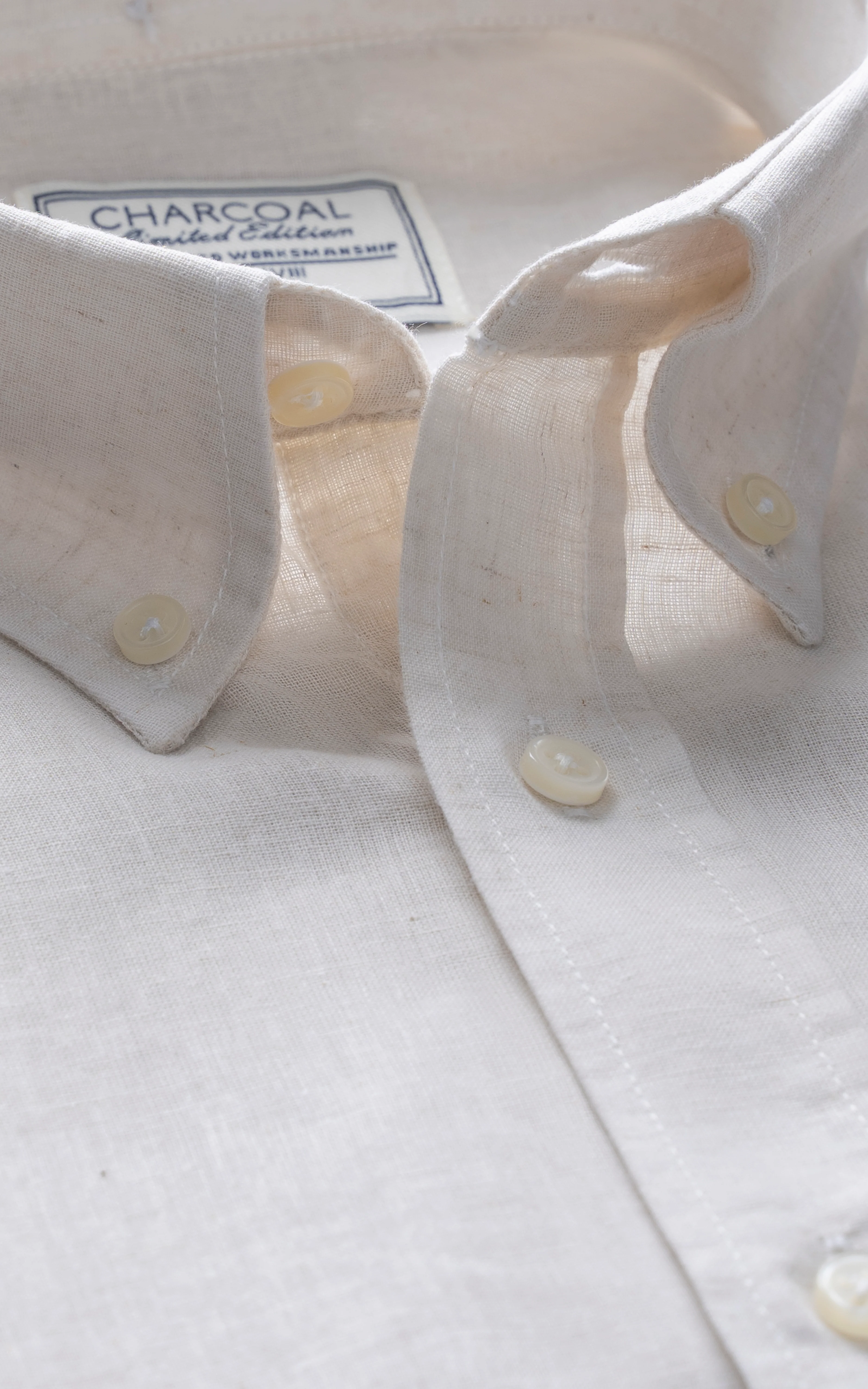 SMART FIT LINEN LIMITED EDITION SHIRT BIEGE - Image 3