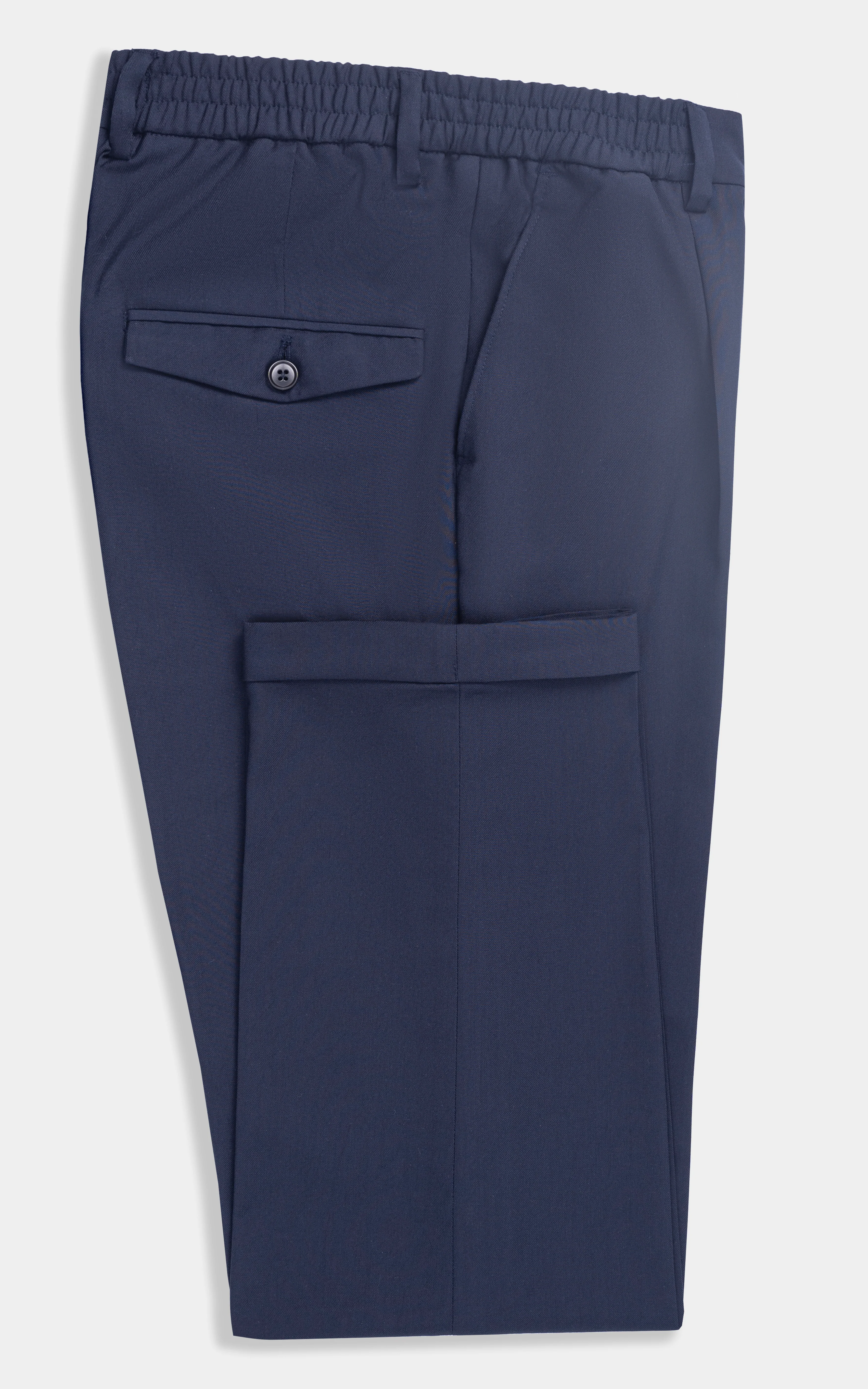Elasticated pleated pant Navy - Image 4