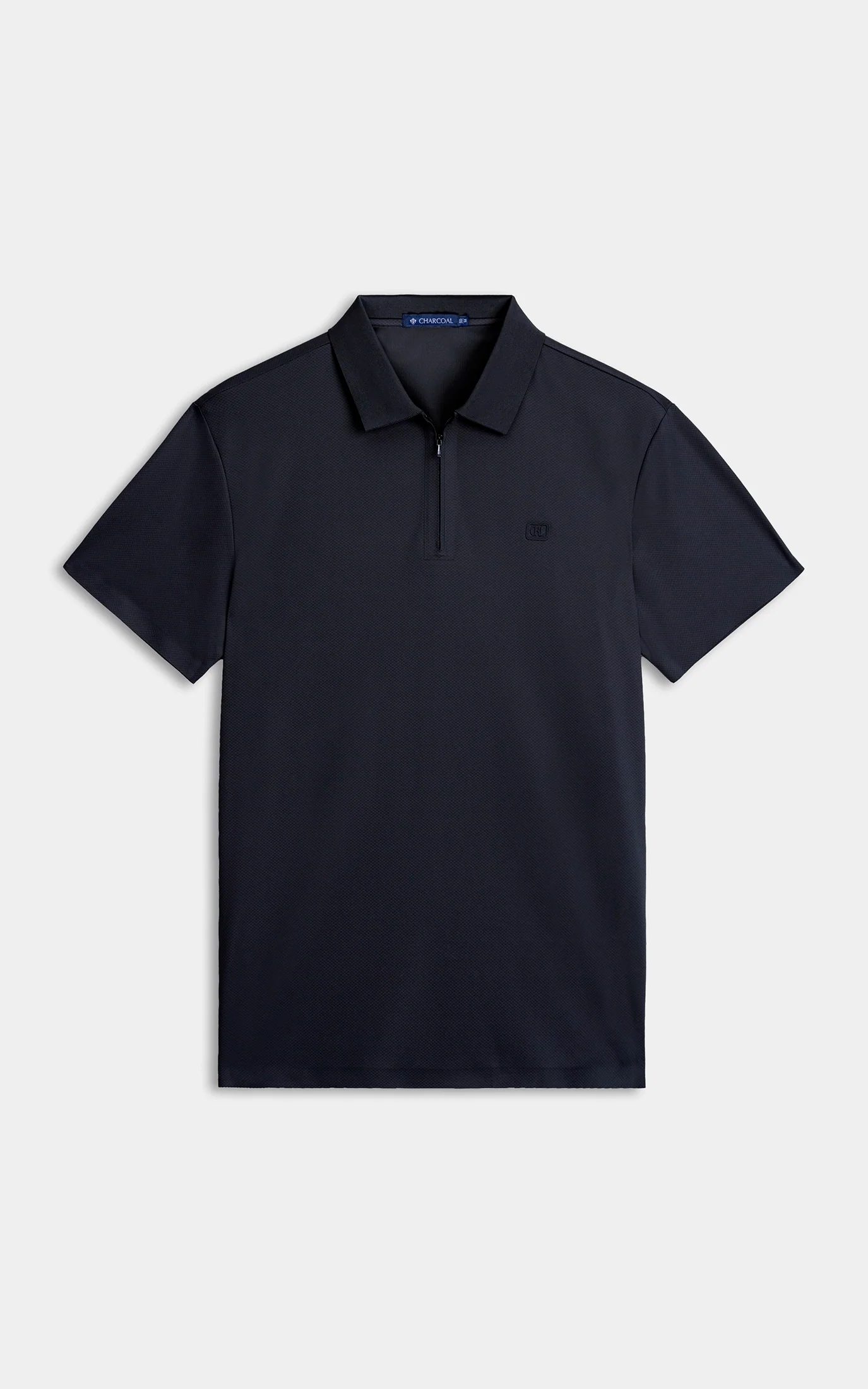 SMART FIT PREMIUM ZIP POLO SHIRT BLACK - Image 2