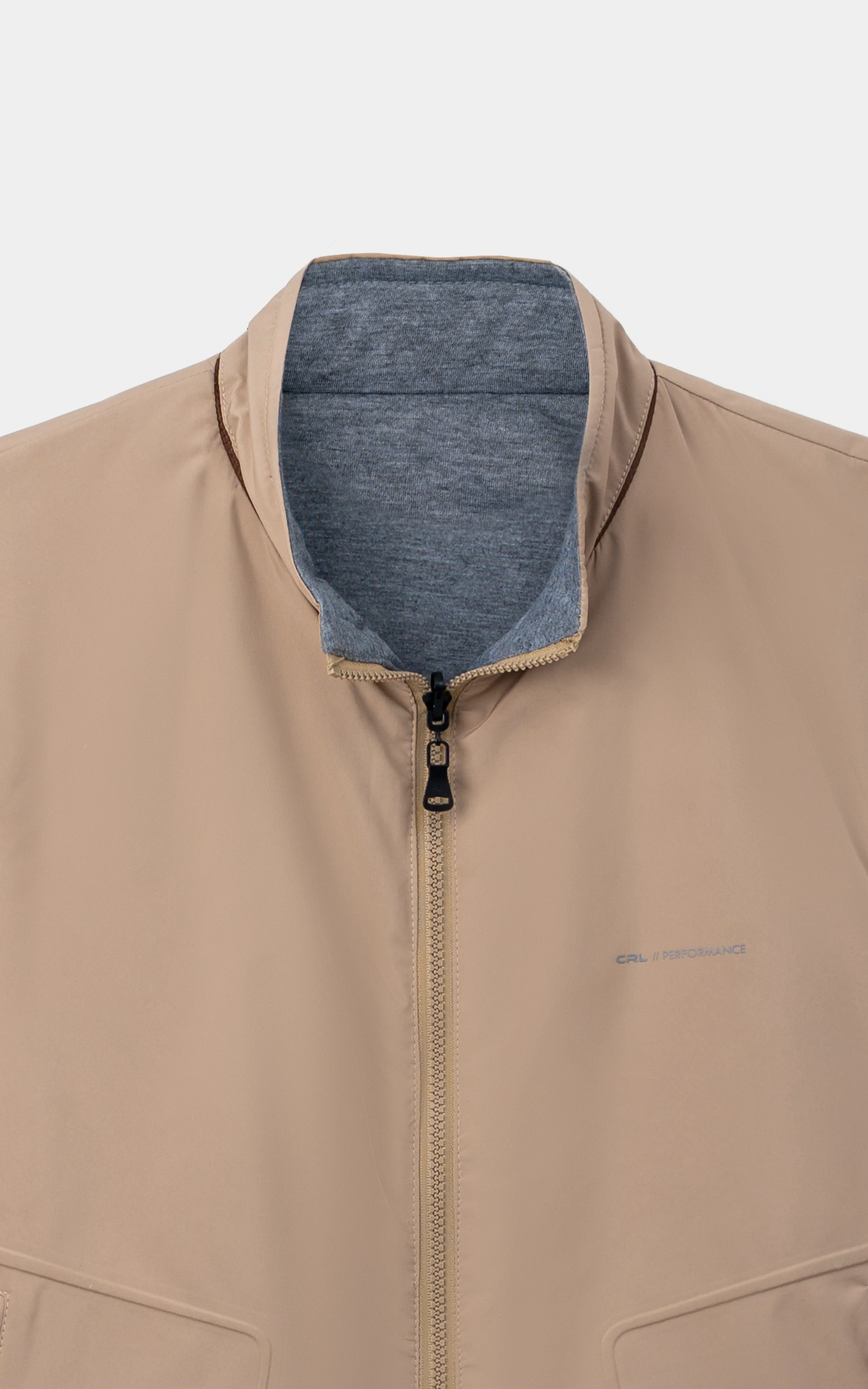 SMART FIT SLEEVELESS REVERSIBLE JACKET BEIGE GREY - Image 2