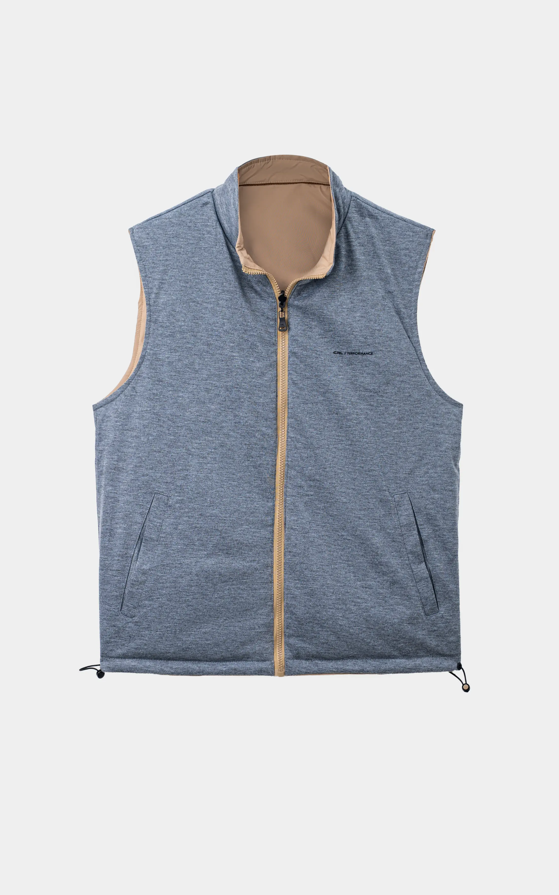SMART FIT SLEEVELESS REVERSIBLE JACKET BEIGE GREY - Image 4