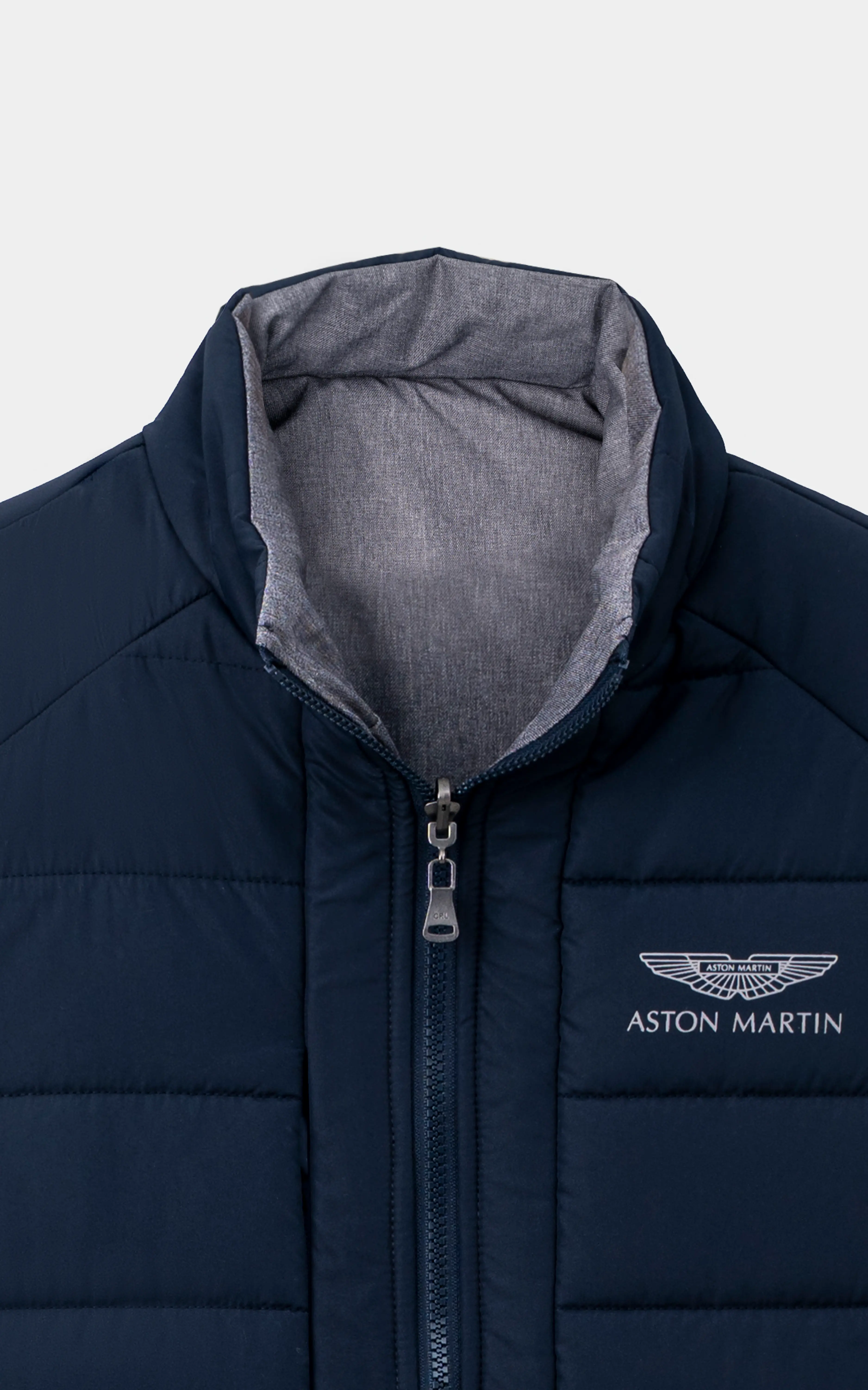 SMART FIT SLEEVELESS REVERSIBLE JACKET NAVY GREY MELANGE - Image 2