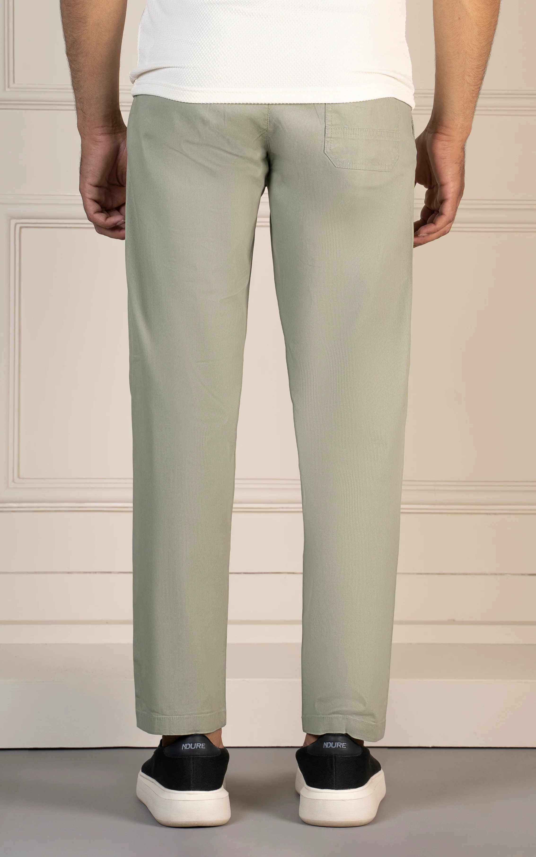 SMART FIT TEXTURED JOGGER TROUSER LIGHT OLIVE - Image 3