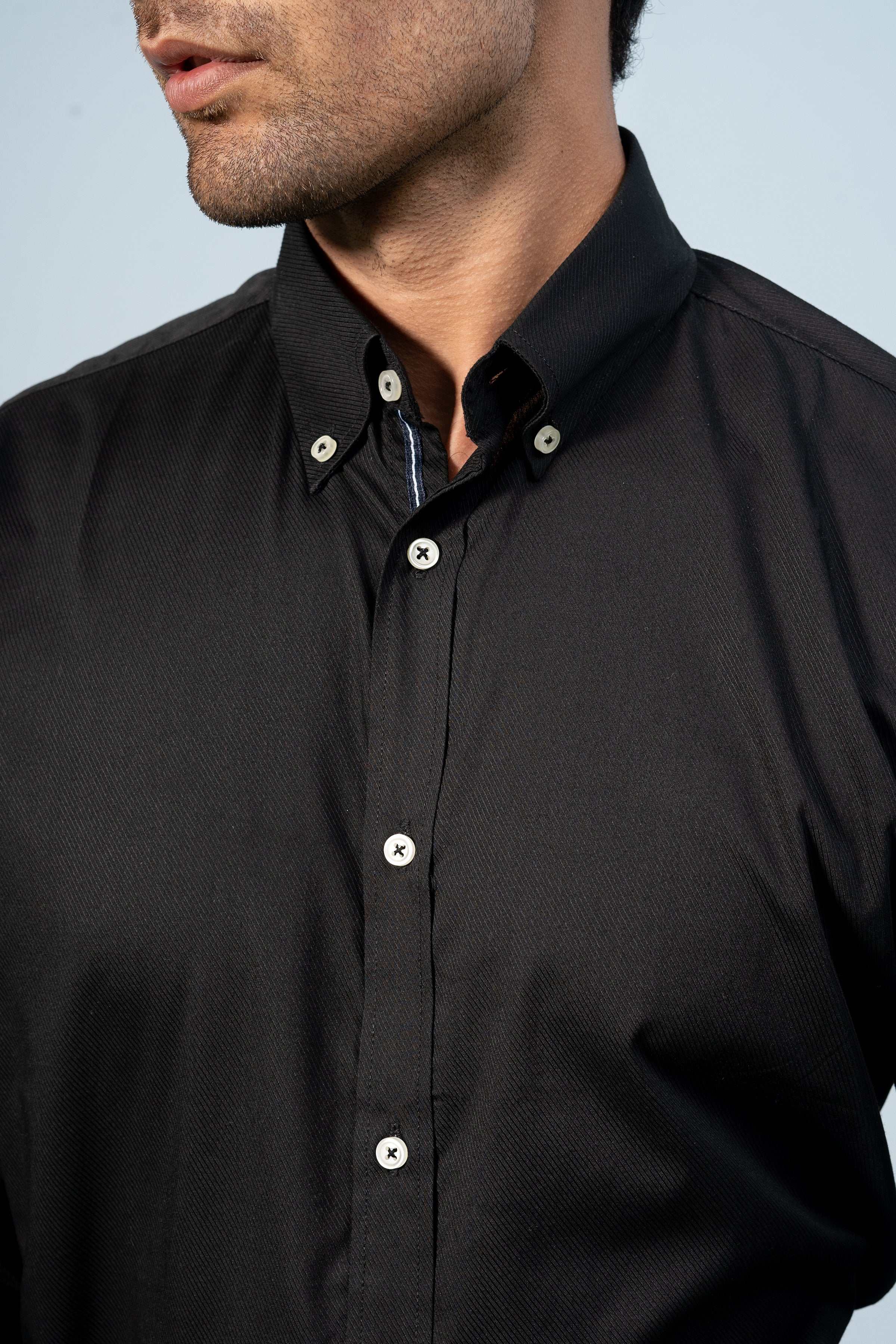 SMART SHIRT BLACK SELF - Image 3