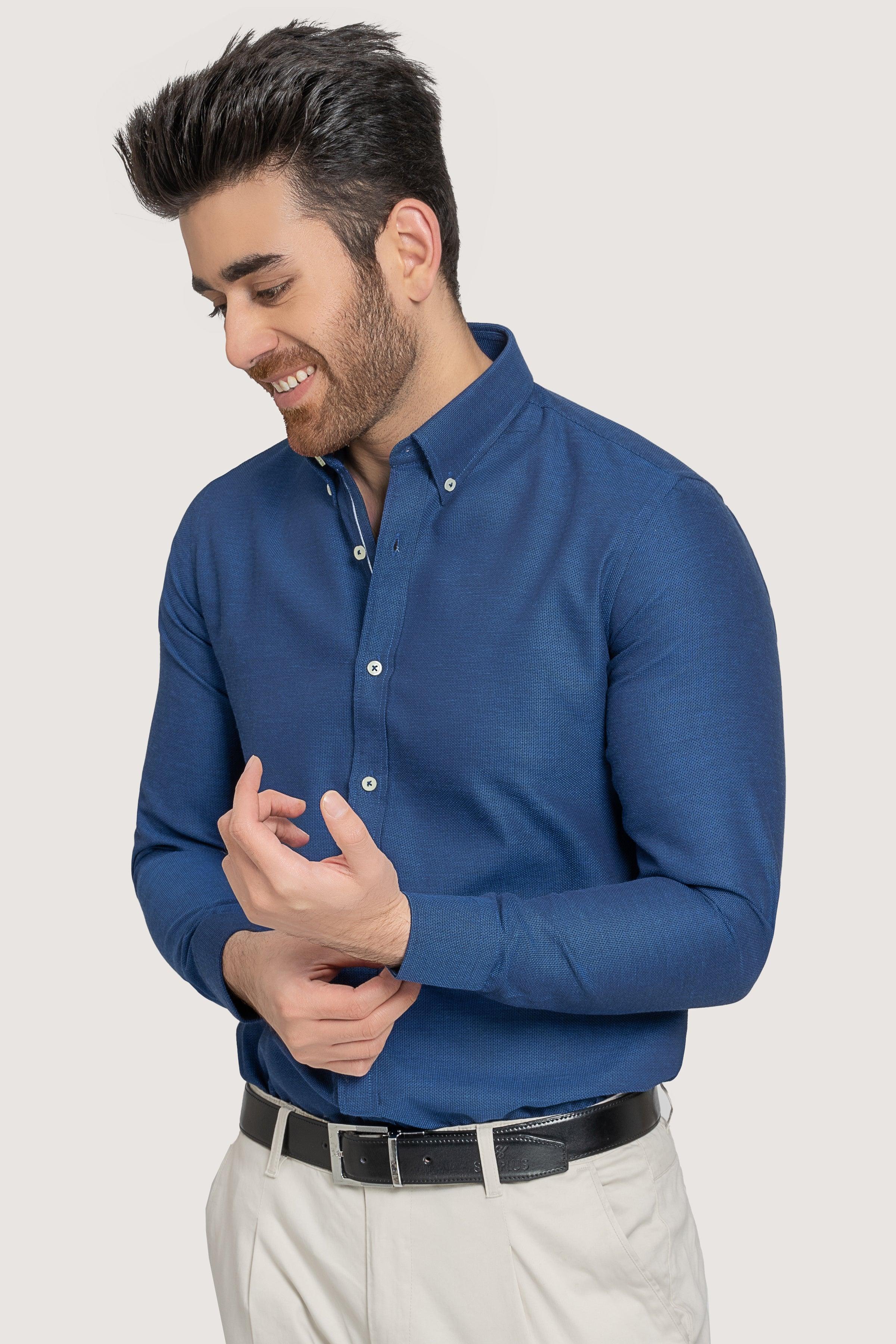 SMART SHIRT BLUE SELF - Image 2