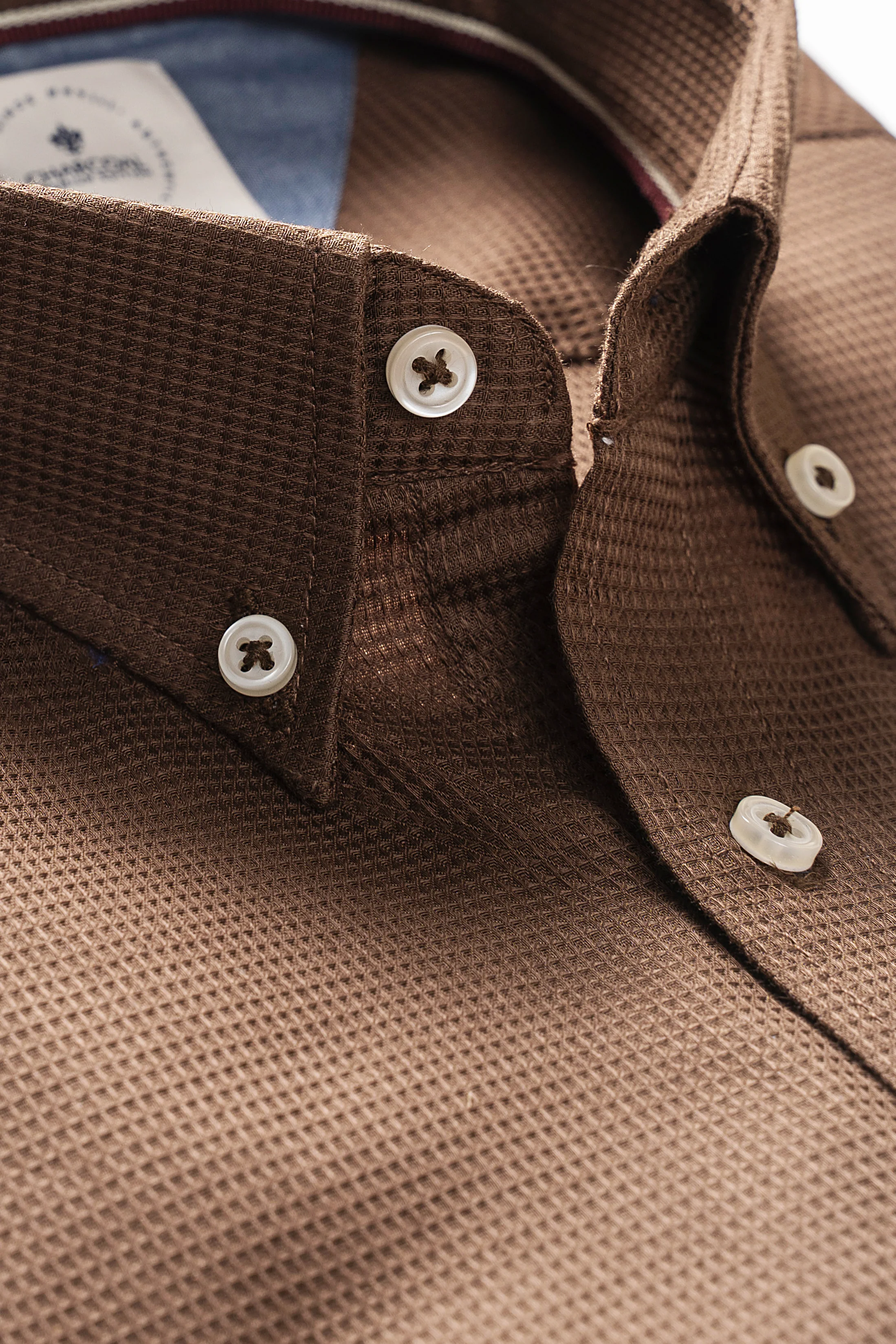 WAFFLE SMART SHIRT BROWN - Image 2