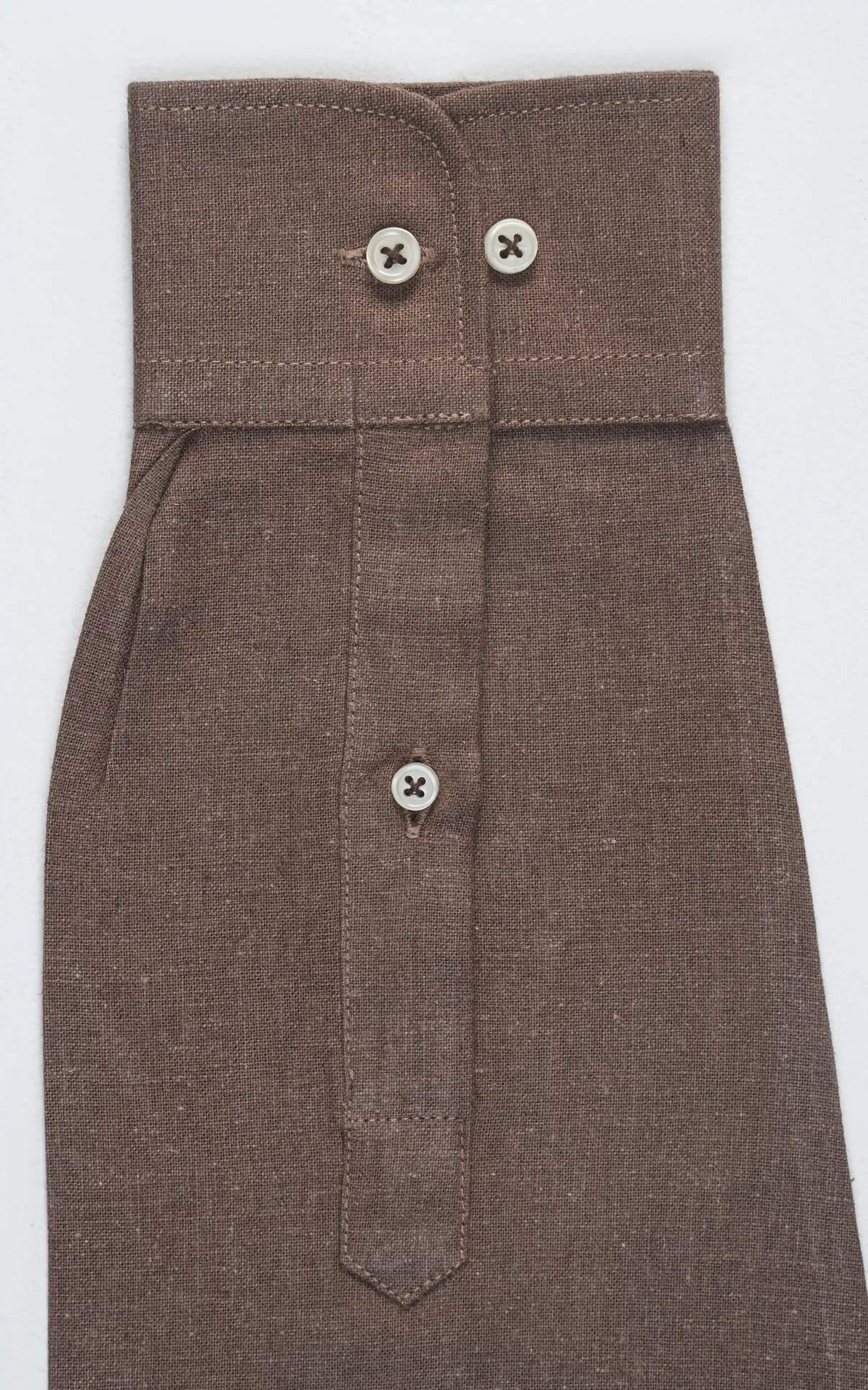 FRENCH COLLAR SMART SHIRT DARK KHAKI - Image 4