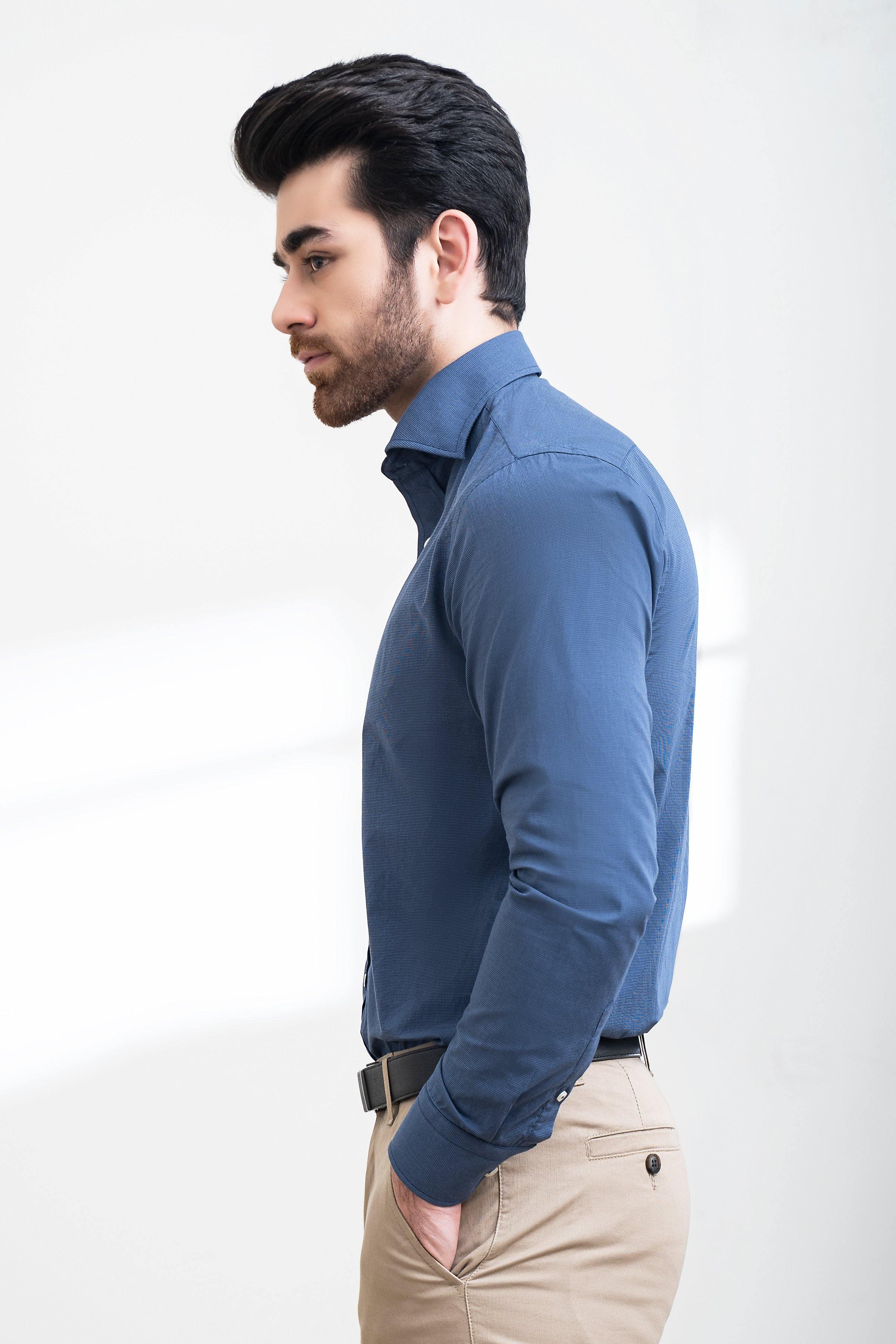 SMART SHIRT FRENCH COLLAR BLUE - Image 3