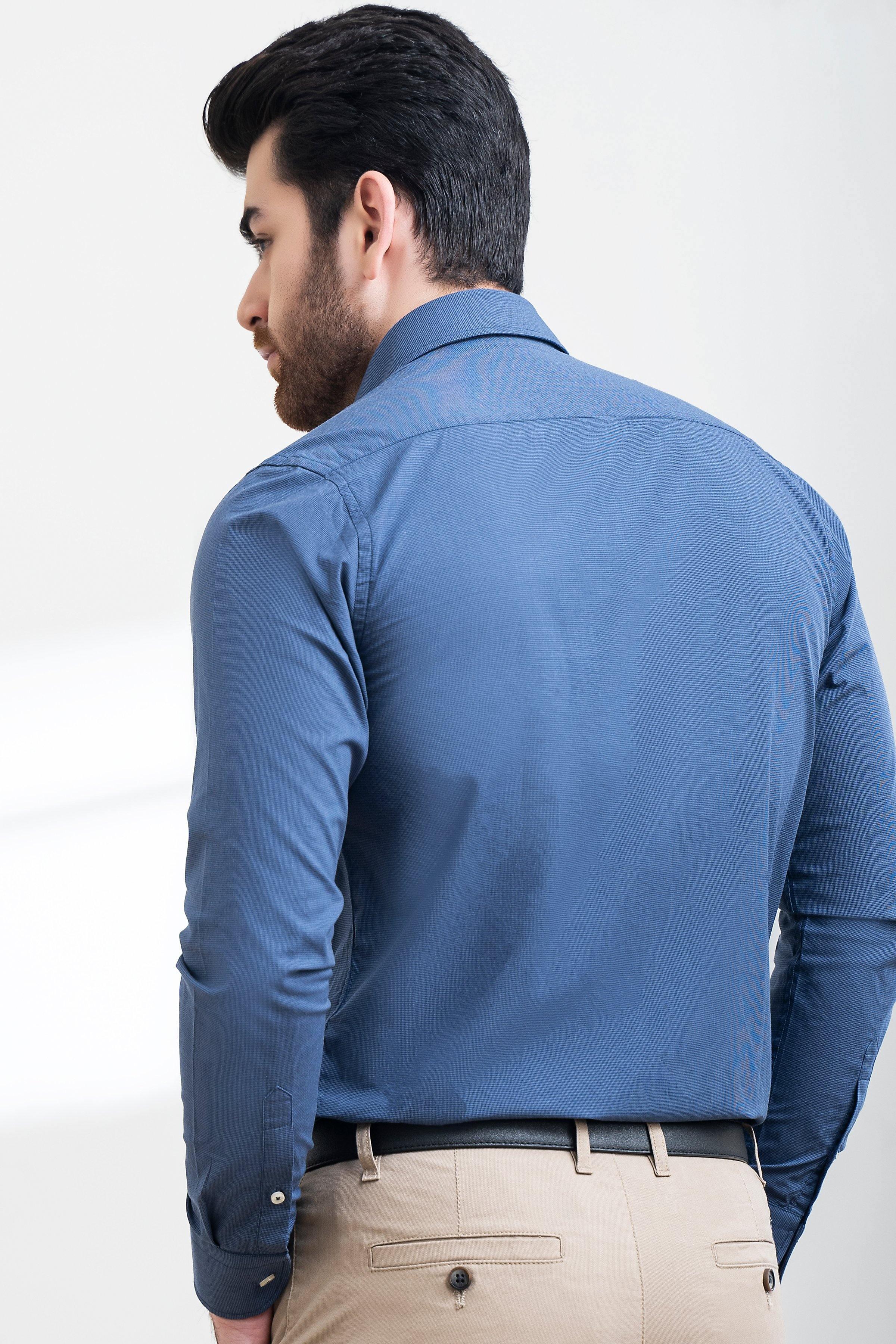 SMART SHIRT FRENCH COLLAR BLUE - Image 4
