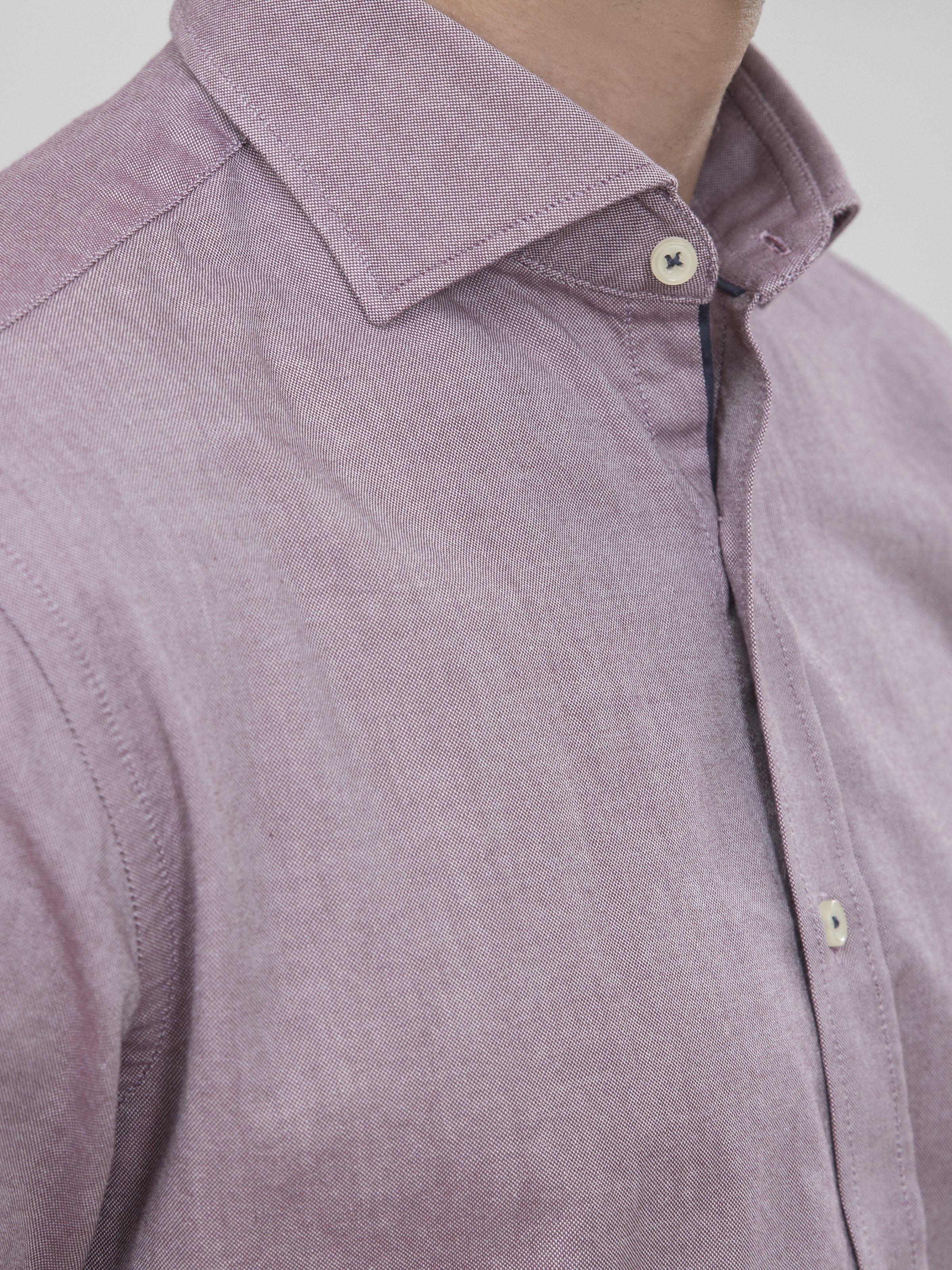 SMART SHIRT FULL SLEEVE MAHROON WHITE - Image 3