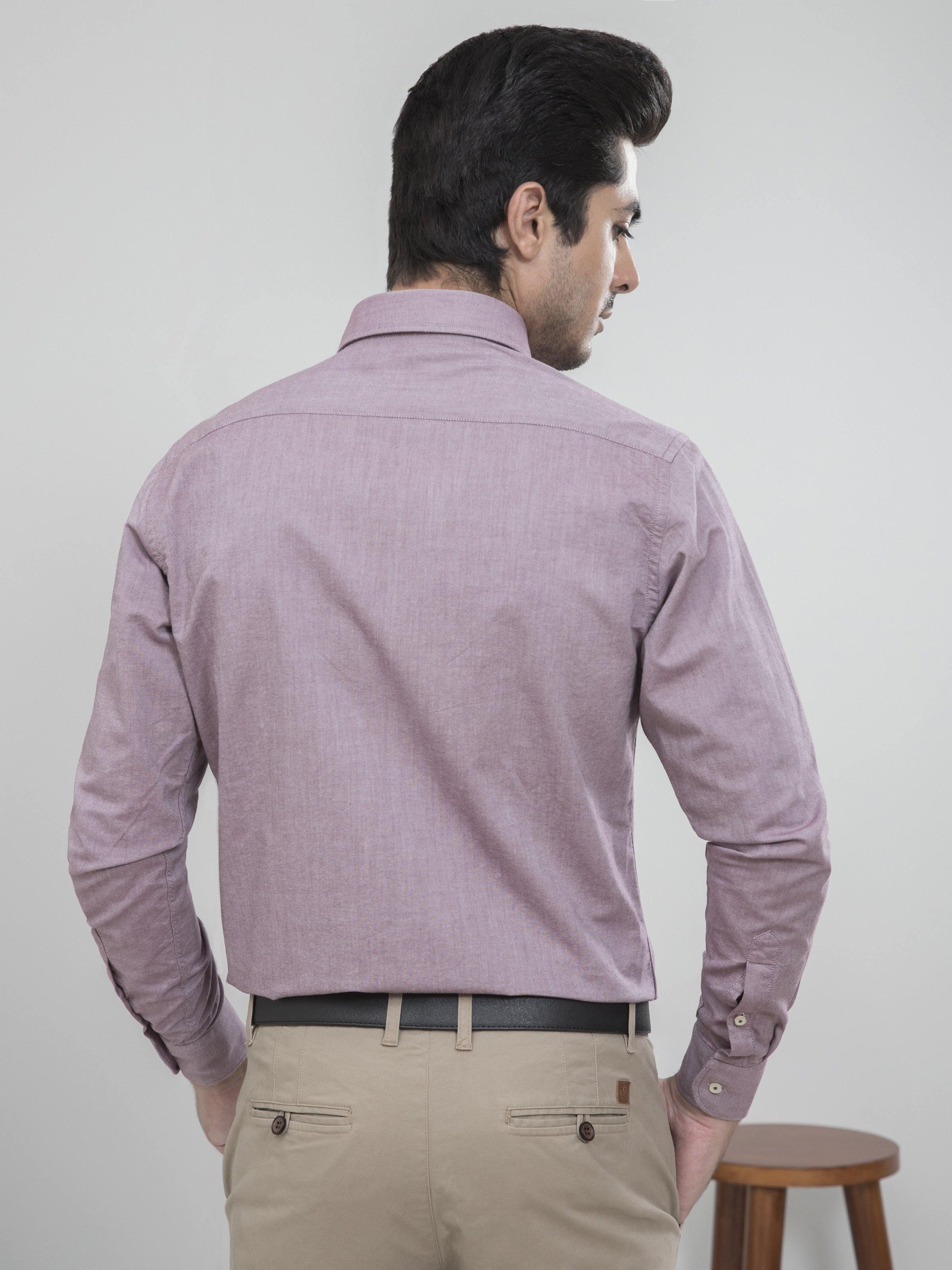 SMART SHIRT FULL SLEEVE MAHROON WHITE - Image 4