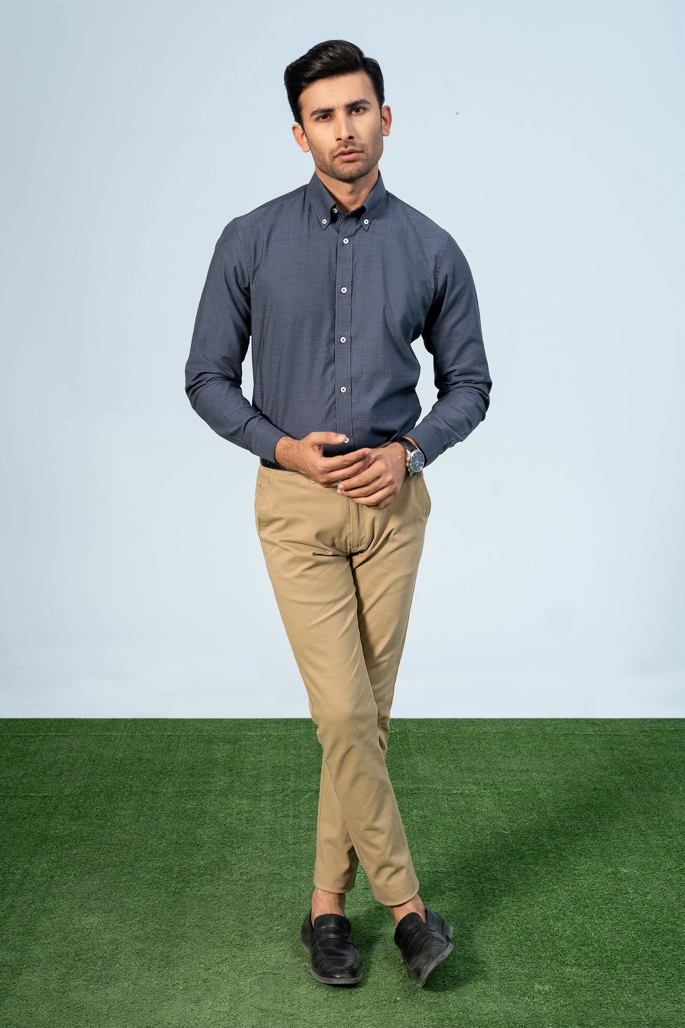 SMART SHIRT GREY SELF