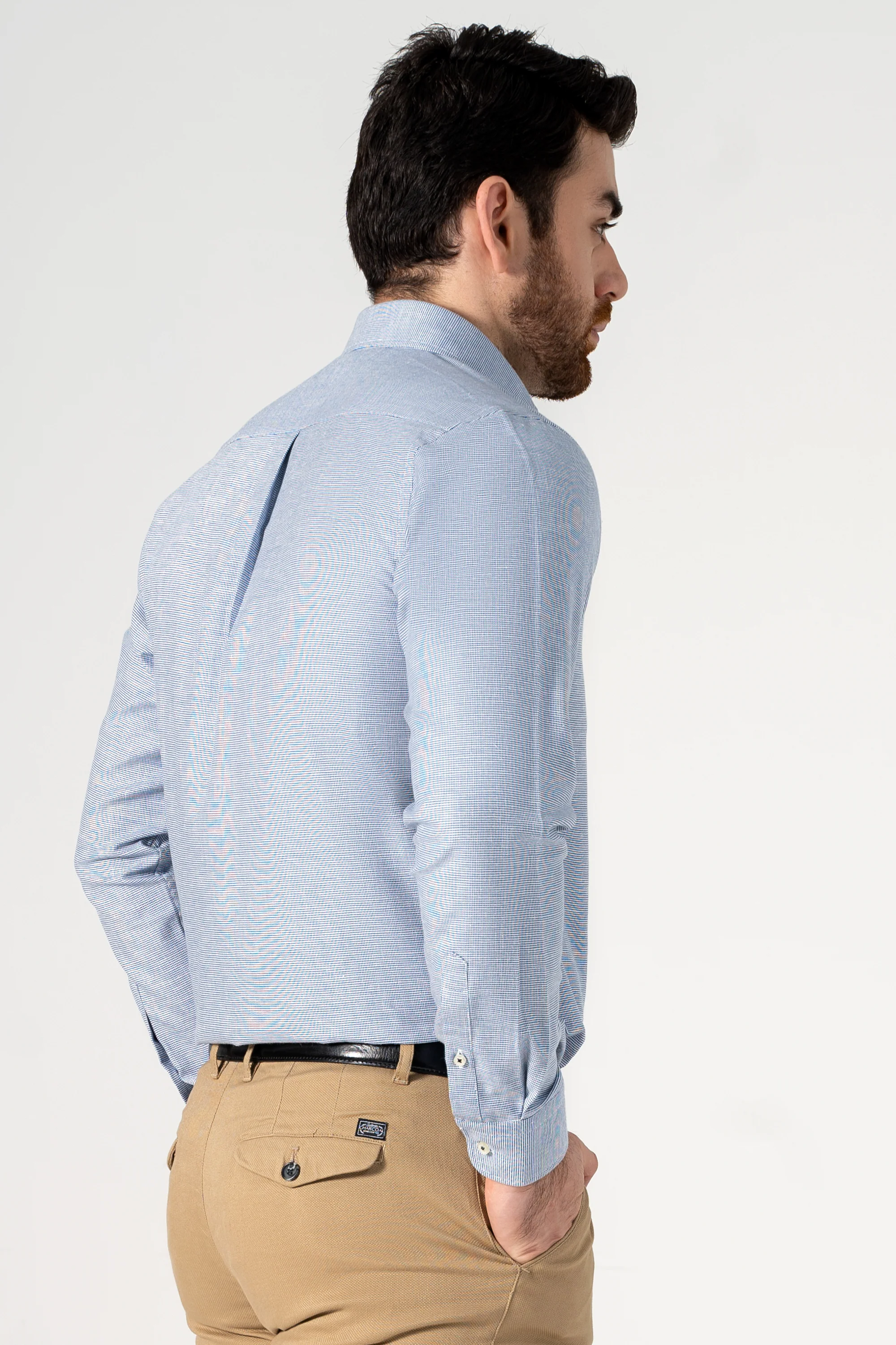 SMART SHIRT BLUE TEXTURED - Image 4