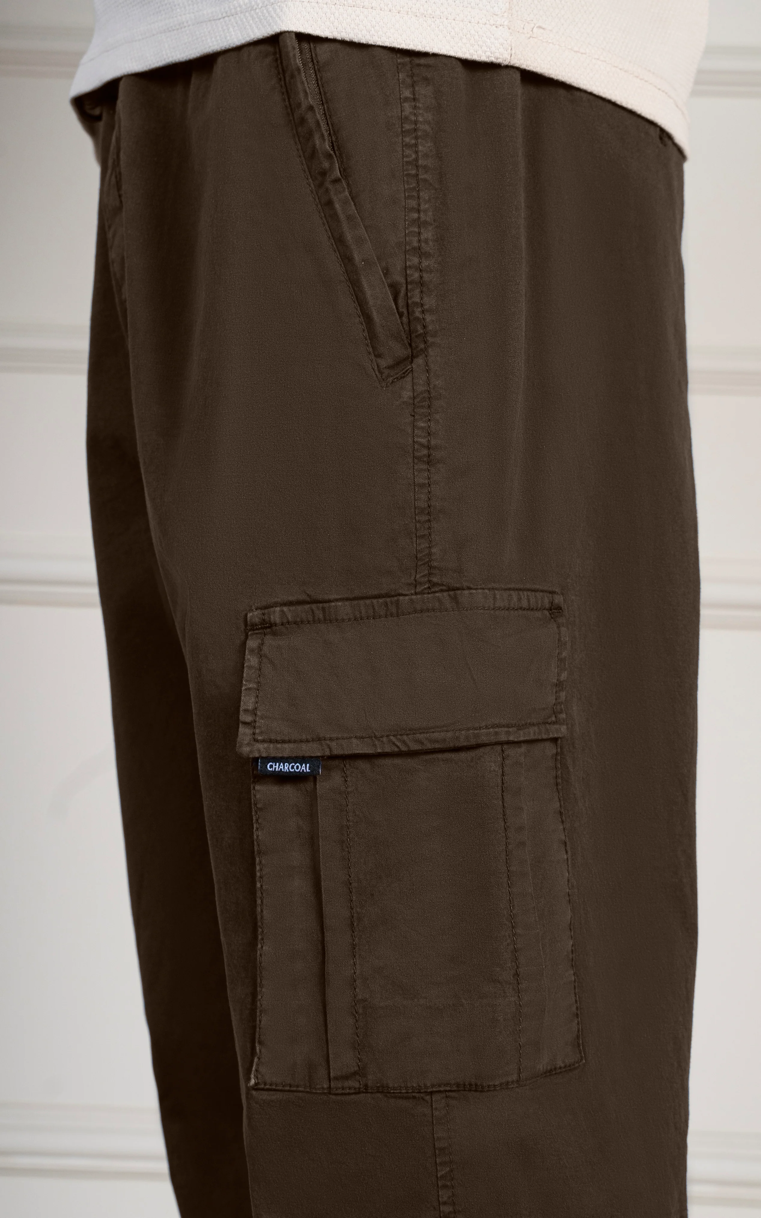 STRAIGHT FIT CARGO TROUSER DARK OLIVE - Image 3