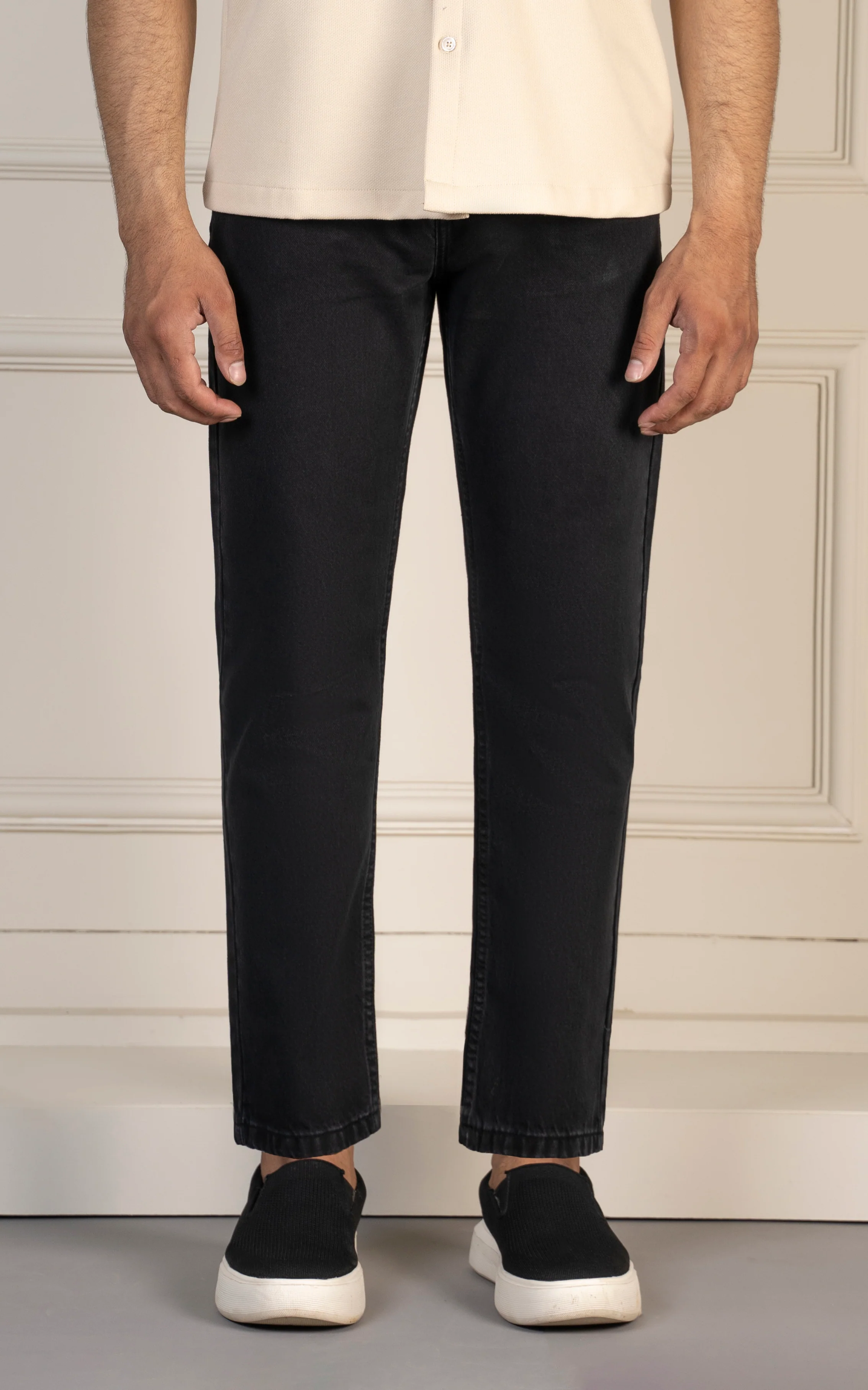 REGULAR STRAIGHT FIT JEAN DARK GREY - Image 2