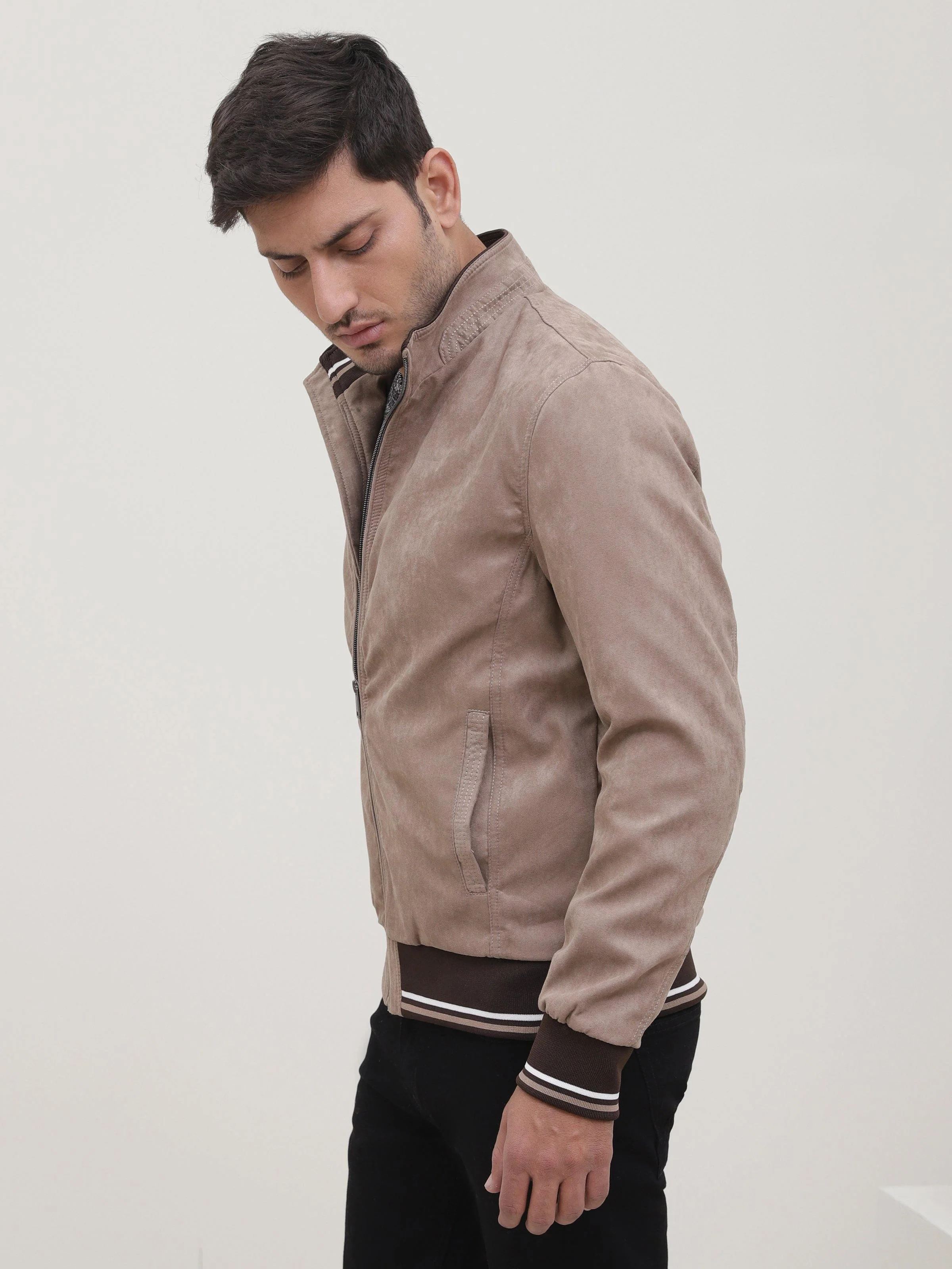 SUEDE JACKET LIGHT BROWN - Image 2