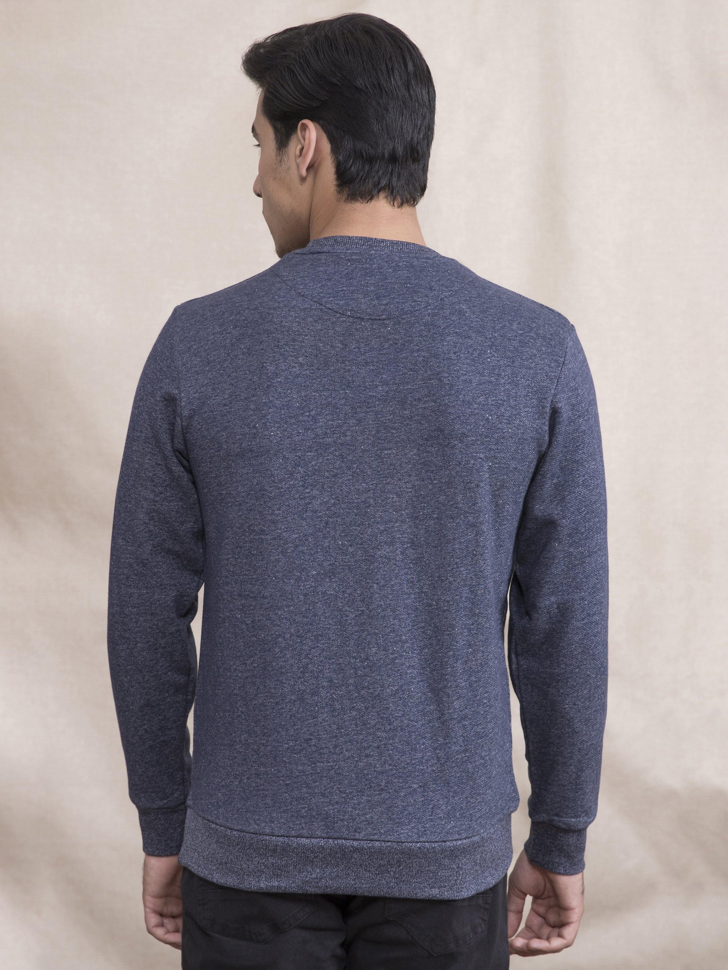 SWEAT SHIRT CHAIN YARN NAVY - Image 2